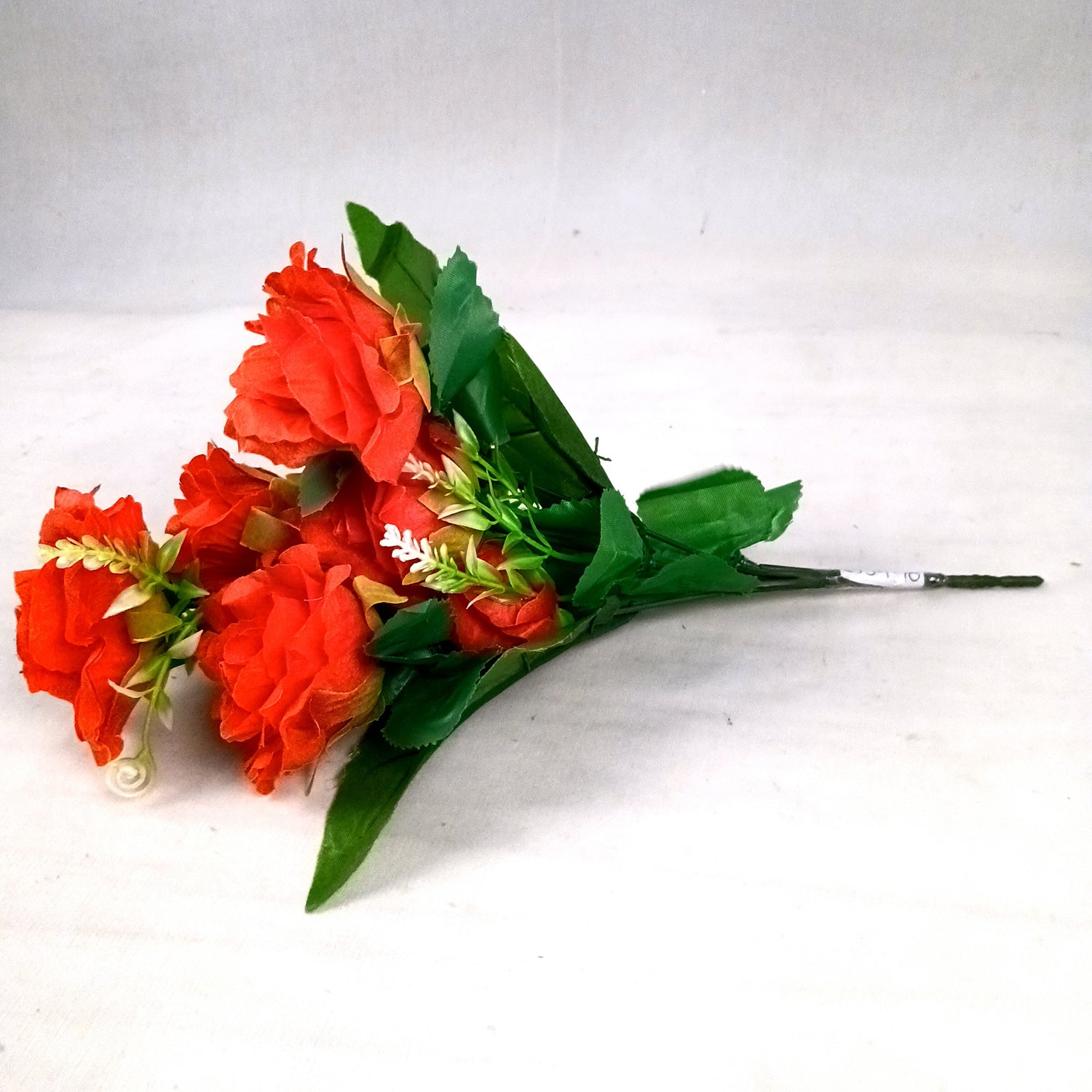 Artificial Flowers Rose | Faux Gulab Flowers Bunch - for Home Decor, Living Room, Office & Festivals Decoration (Vase Not Included) - 15 Inch  Apkamart #Colour_Red