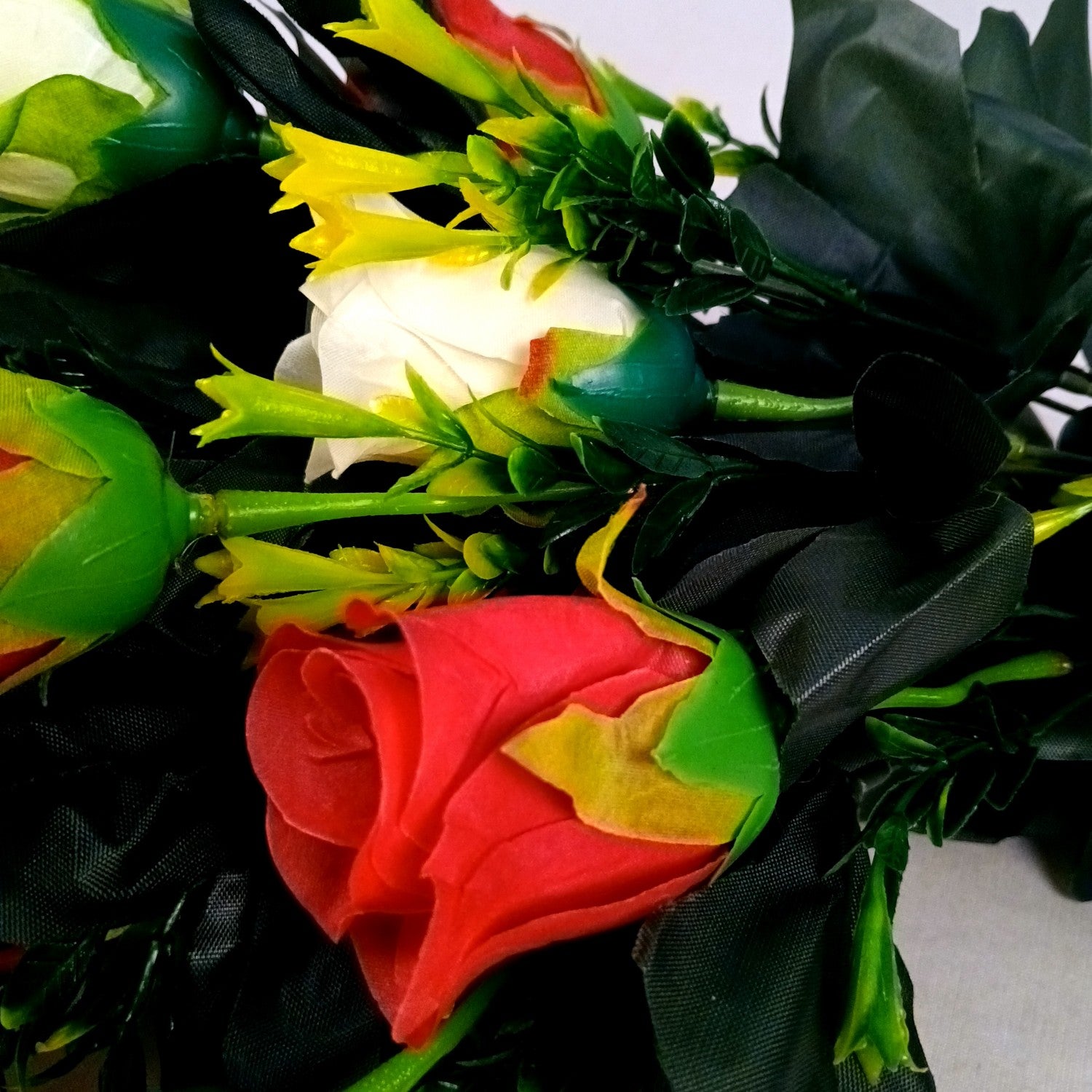 Artificial Rose Flower Bouquets | Faux Flowers Bunch - for Table Vase, Pot, Home Decor, Side Table Centerpiece - 29 Inch - Apkamart #Style_Design 3