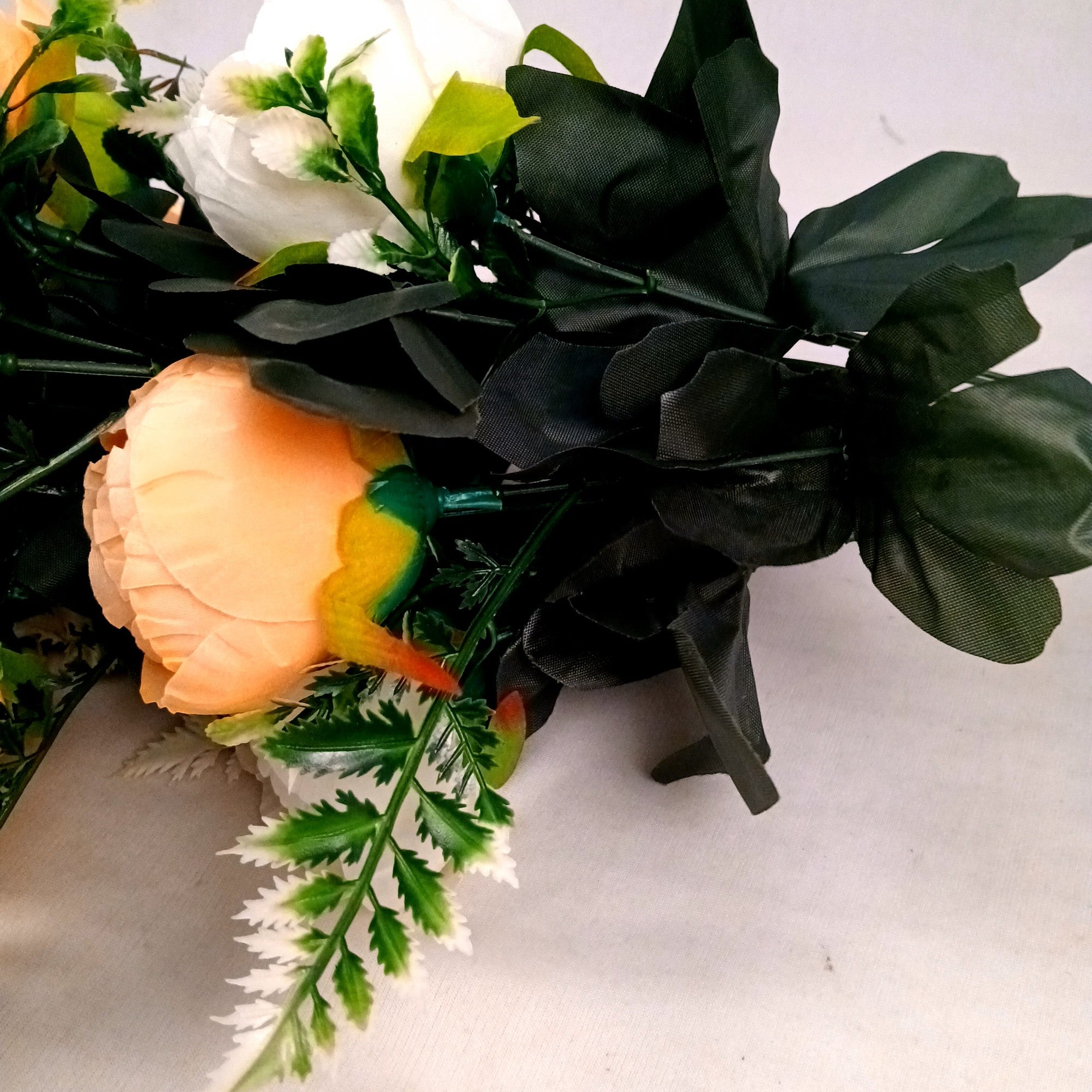 Artificial Rose Flowers With Pot | Faux Flowers Bunch - for Home Decor, Living Room, Side Table, Centerpiece - 26 Inch - Apkamart #Style_Design 2