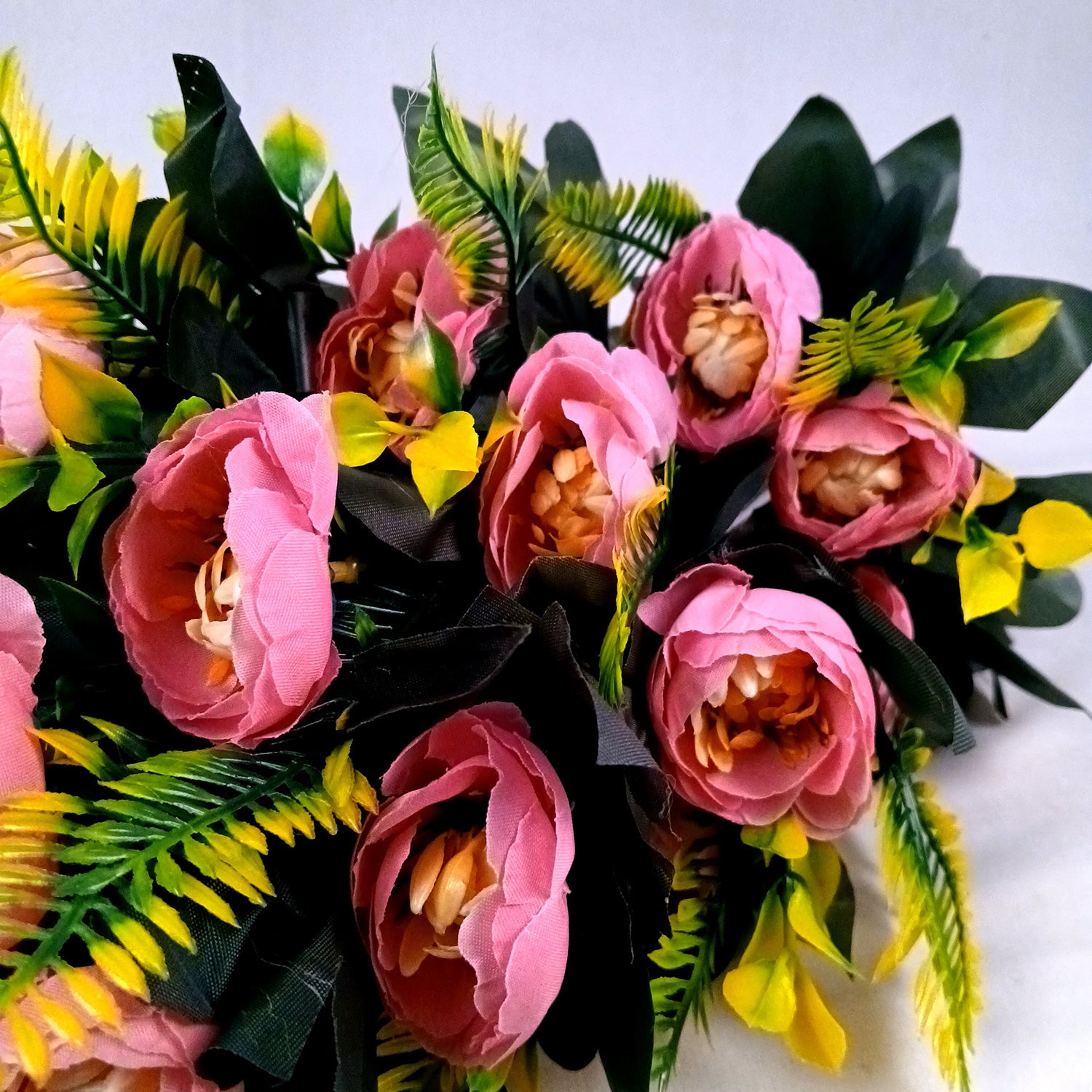 Artificial Flower Bouquets | Fake Flowers Bunch - for Vase, Home, Bedroom, Balcony, Office Corner, Living Room Decoration (Vase Not Included) - 26 Inch - Apkamart #Colour_Pink