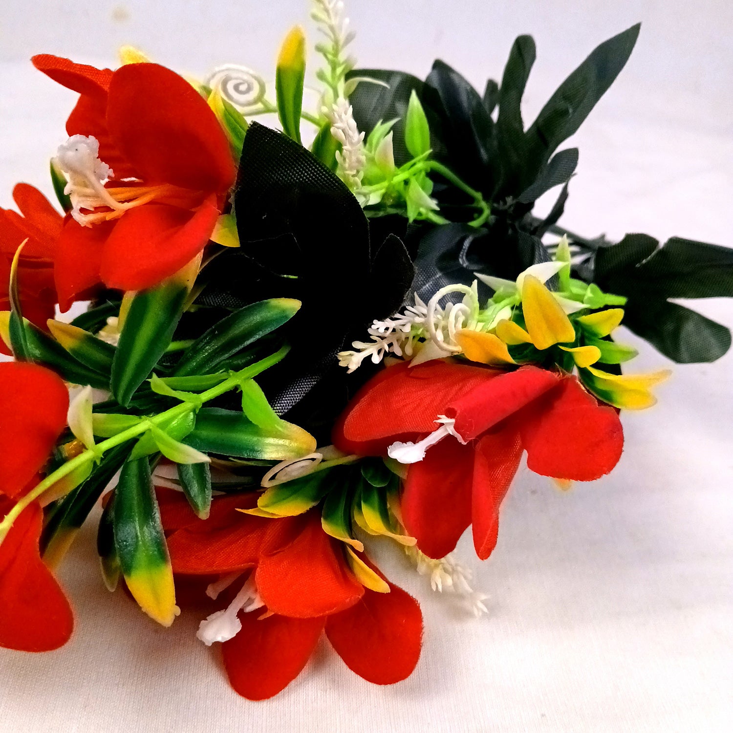 Artificial Flowers Bunches for Vase Pot | Faux Flowers Stem - for Home Decor, Living Room, Office & Festivals Decoration (Vase Not Included) - 14 Inch - Apkamart