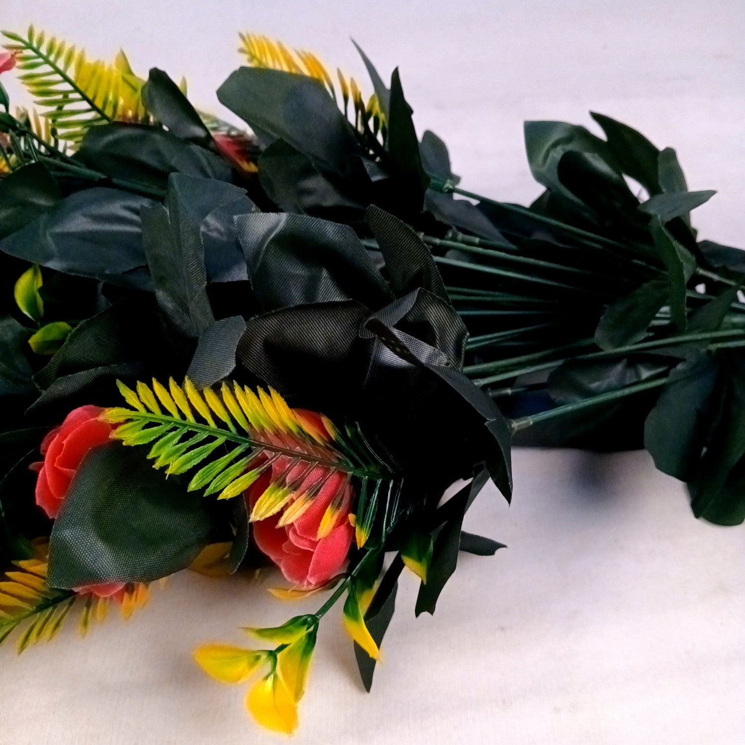 Artificial Flower Bouquets | Fake Flowers Bunch - For Vase, Home, Bedroom, Balcony, Office Corner, Living Room - 26 Inch - Apkamart #Colour_Pink