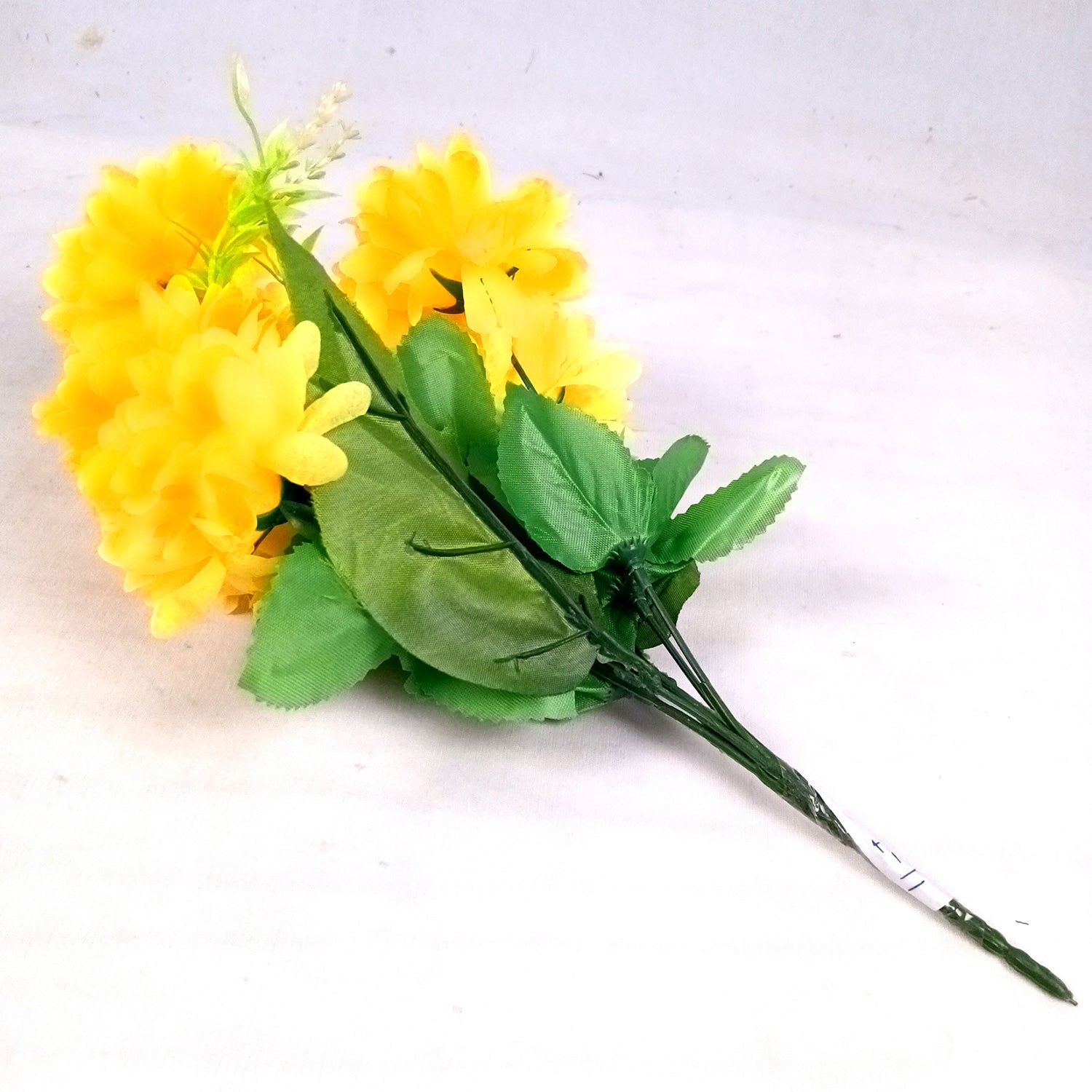 Artificial Flowers Dahlia Bunches for Vase Pot | Faux Flowers Stick - for Home Decor, Living Room, Wedding & Party Decoration (Vase Not Included) - 14 Inch - Apkamart #Colour_Yellow