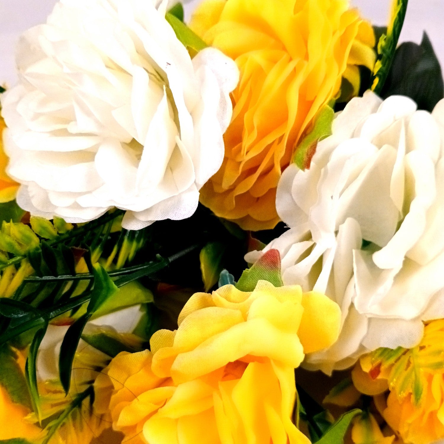 Artificial Flowers Rose Bunches for Vase Pot | Faux Flowers Stem - for Home Decor Living Office Corner Room Side Table Centerpiece - 18 Inch - Apkamart #Style_Design 1