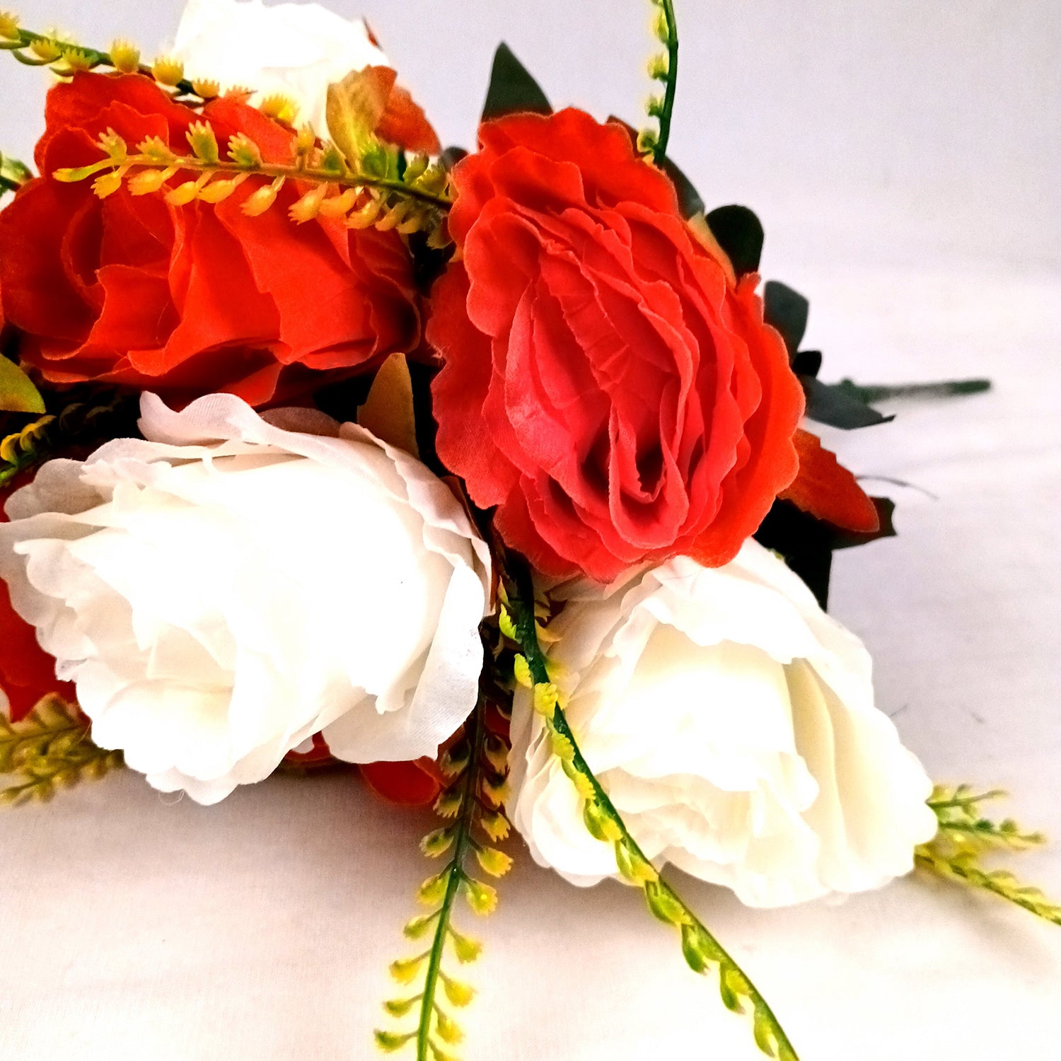 Artificial Flower Wall Hanging | Fake Creeper Flowers With Metal Stand Wall Mount - for Home Decor, Living Room, Balcony, Entrance Decoration - Apkamart #Style_Design 2