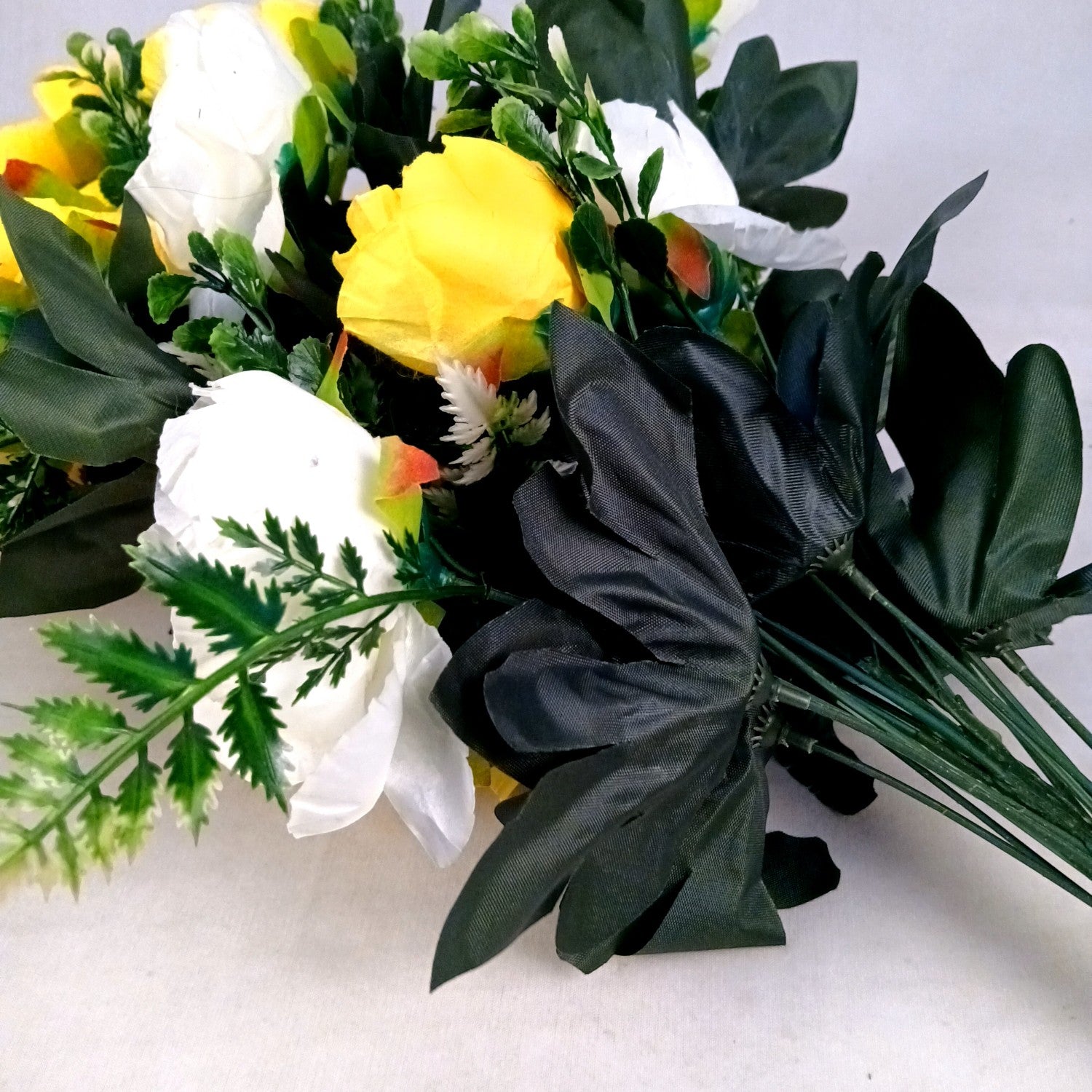 Artificial Rose Flowers With Pot | Faux Flowers Bunch - for Home Decor, Living Room, Side Table, Centerpiece - 26 Inch - Apkamart #Style_Design 1