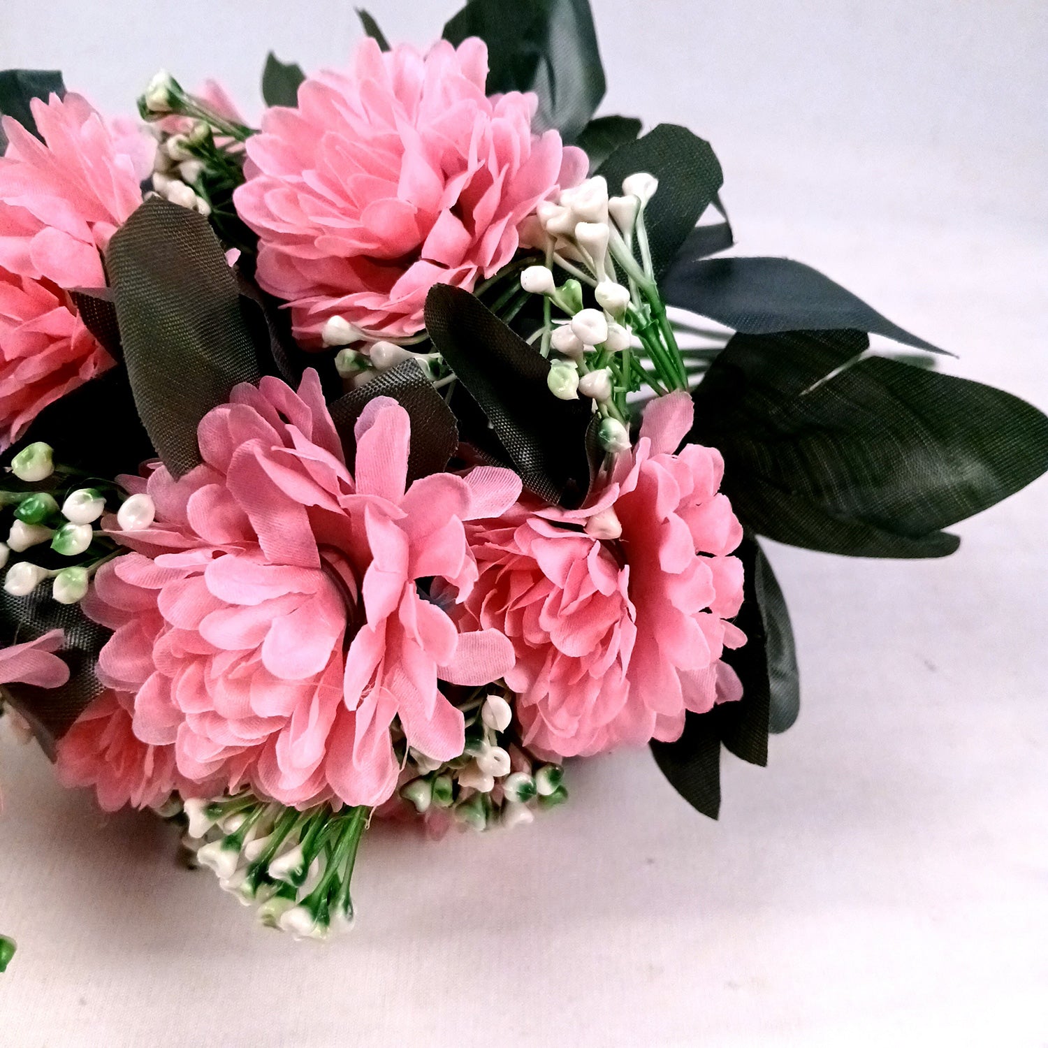 Artificial Flower Bouquet | Faux Flowers & Plants Bunch - for Table Vase, Pot, Home Decor, Living Room, Side Table Center piece Decoration - Apkamart #Color_Pink