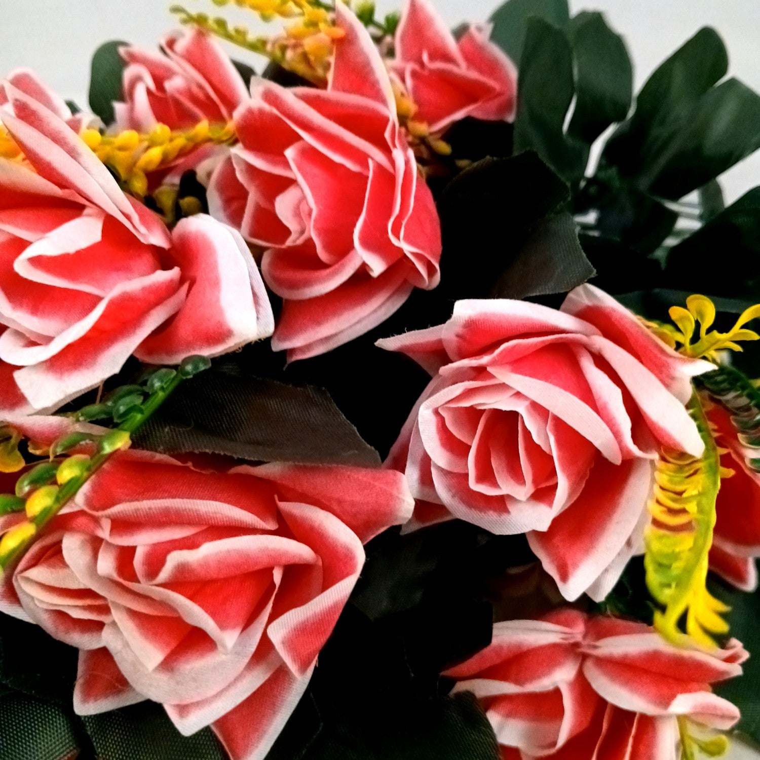 Artificial Flower Rose Bouquets | Faux Flowers Bunch - for Table Vase, Pot, Home Decor, Living Room, Side Table Centerpiece - 26 Inch - Apkamart #Colour_Pink