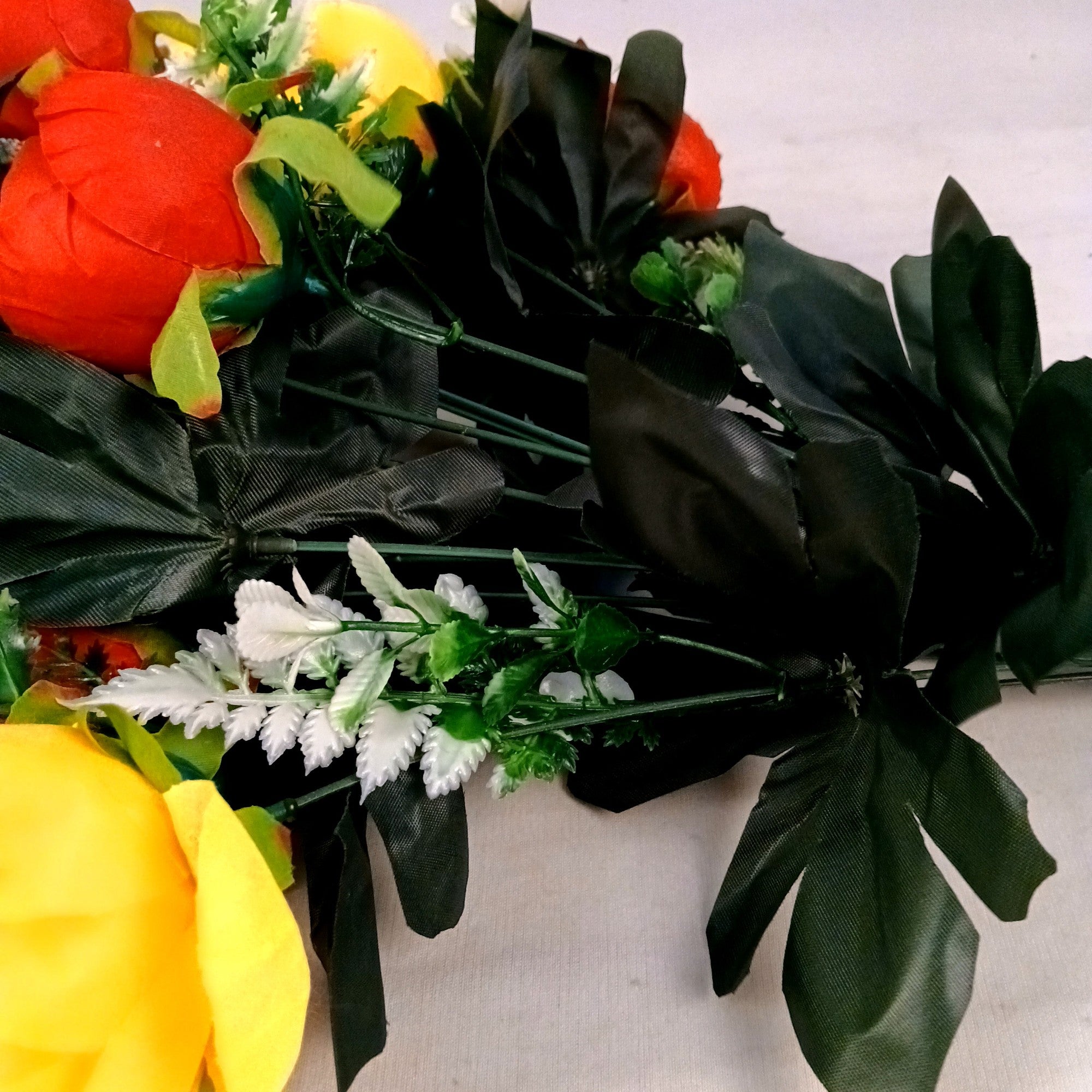 Artificial Rose Flowers Bunches for Vase Pot | Faux Flowers Stem - for Home Decor Side Table Centerpiece - 26 Inch - Apkamart #Style_Design 1