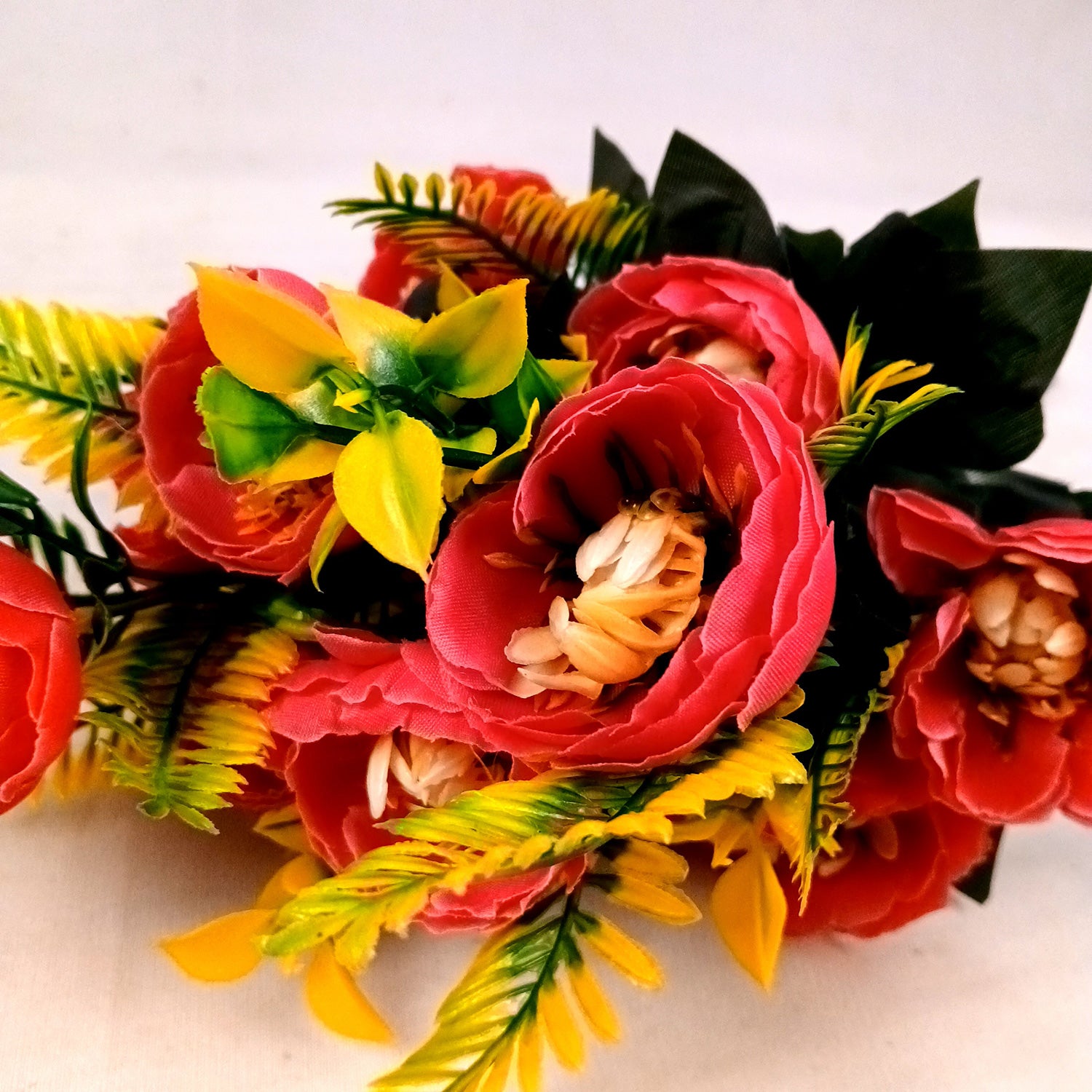 Artificial Flower Plant With Fruits | Decorative Flowers Bunch & Stems - for Table Vase, Pot, Home Decor, Living Room, Side Table Centerpiece & Festival Decoration - Apkamart #Color_Pink