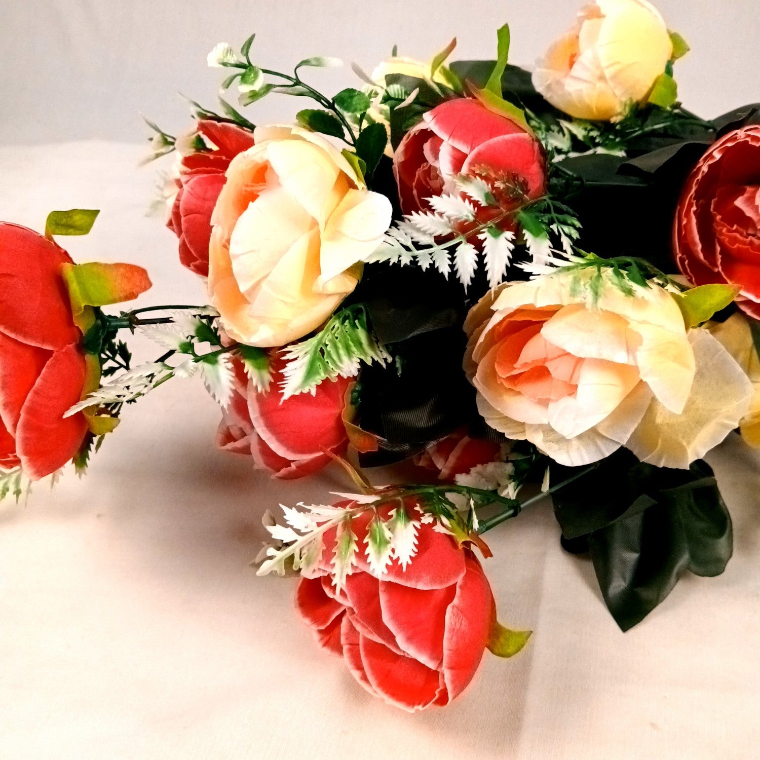 Artificial Rose Flowers Bunches for Vase Pot | Faux Flowers Stem - for Home Decor Side Table Centerpiece - 26 Inch - Apkamart #Style_Design 3