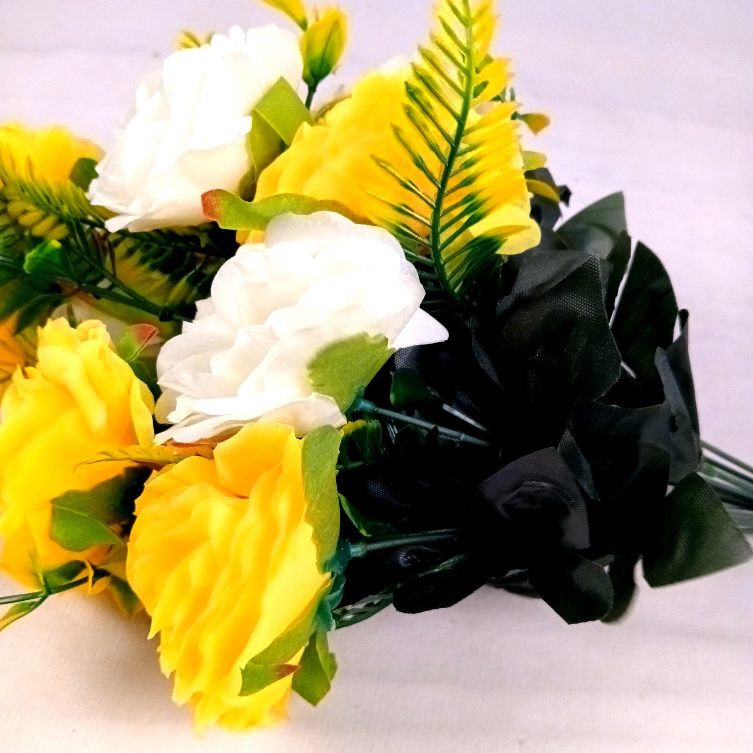 Artificial Flowers Rose Bunches for Vase Pot | Faux Flowers Stem - for Home Decor Living Office Corner Room Side Table Centerpiece - 18 Inch - Apkamart #Style_Design 1