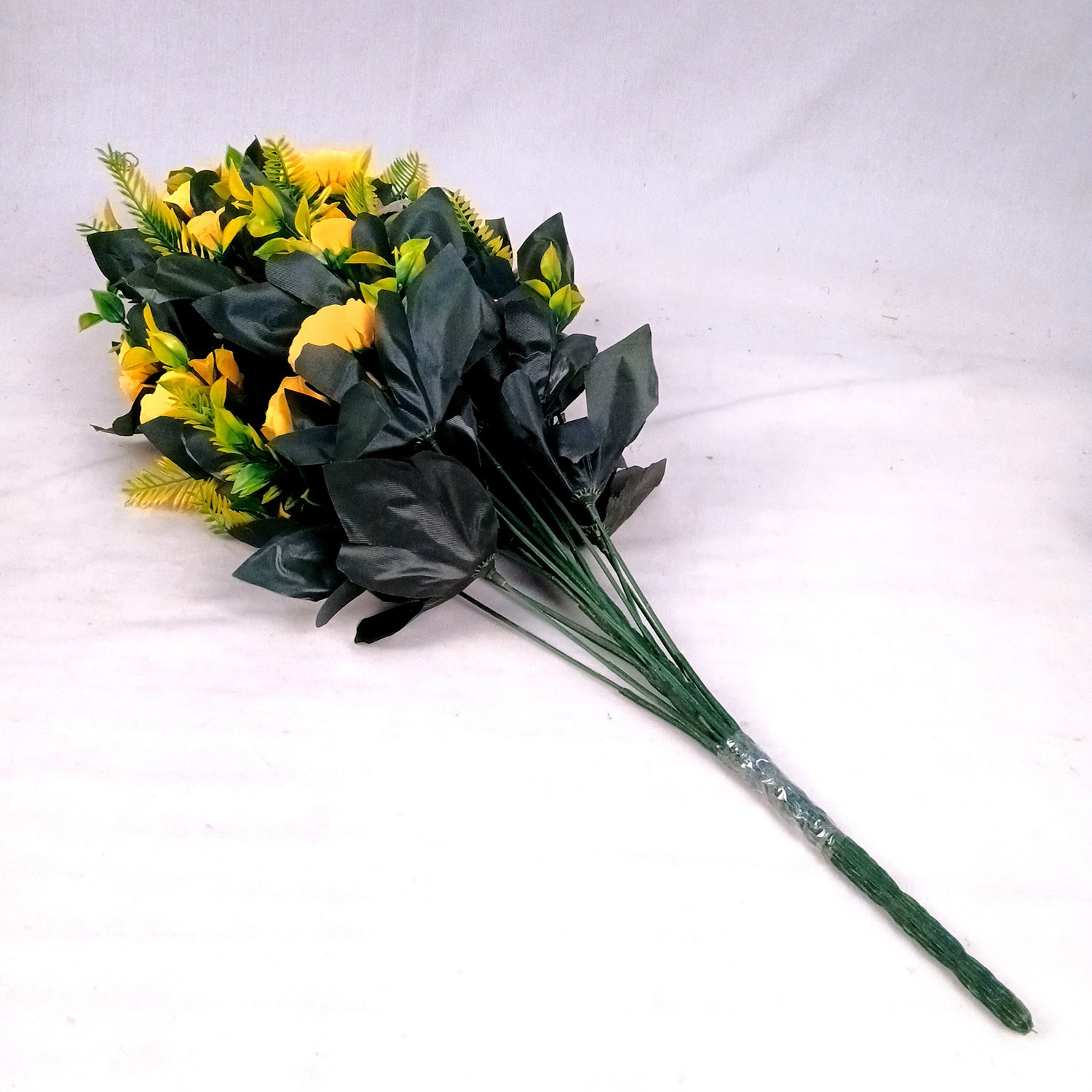 Artificial Flower Bouquets | Fake Flowers Bunch / Sticks - for Vase, Home, Bedroom, Balcony, Office Corner, Living Room (Vase Not Included) - 26 Inch - Apkamart #Colour_Yellow