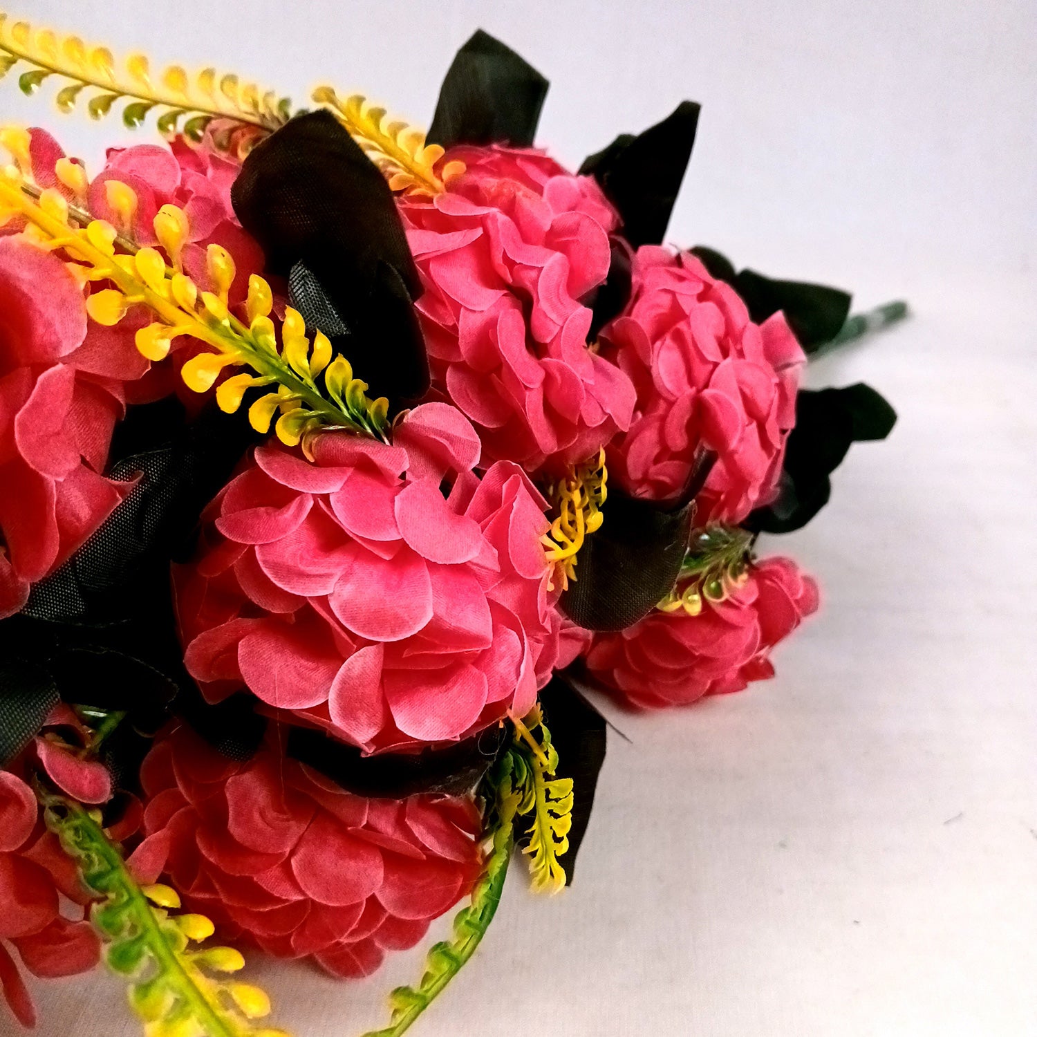 Artificial Flowers Carnation Bunches | Faux Flower Bouquet / Sticks - for Home Decor, Living Room, Office & Festivals Decoration (Vase Not Included) - 27 Inch - Apkamart #Colour_Pink