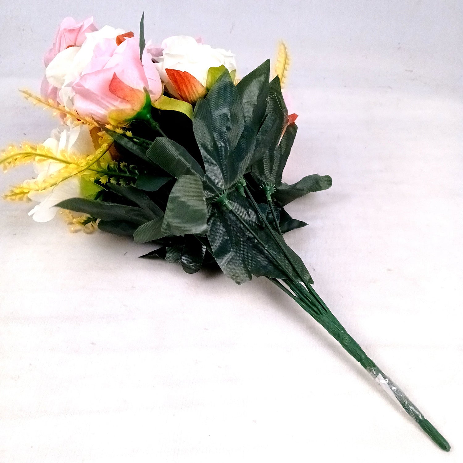 Artificial Flowers Rose Bunches for Vase Pot | Faux Flowers Stem - for Home Decor, Living Room, Office & Festivals Decoration (Vase Not Included) - 16 Inch - Apkamart #Style_Design 1