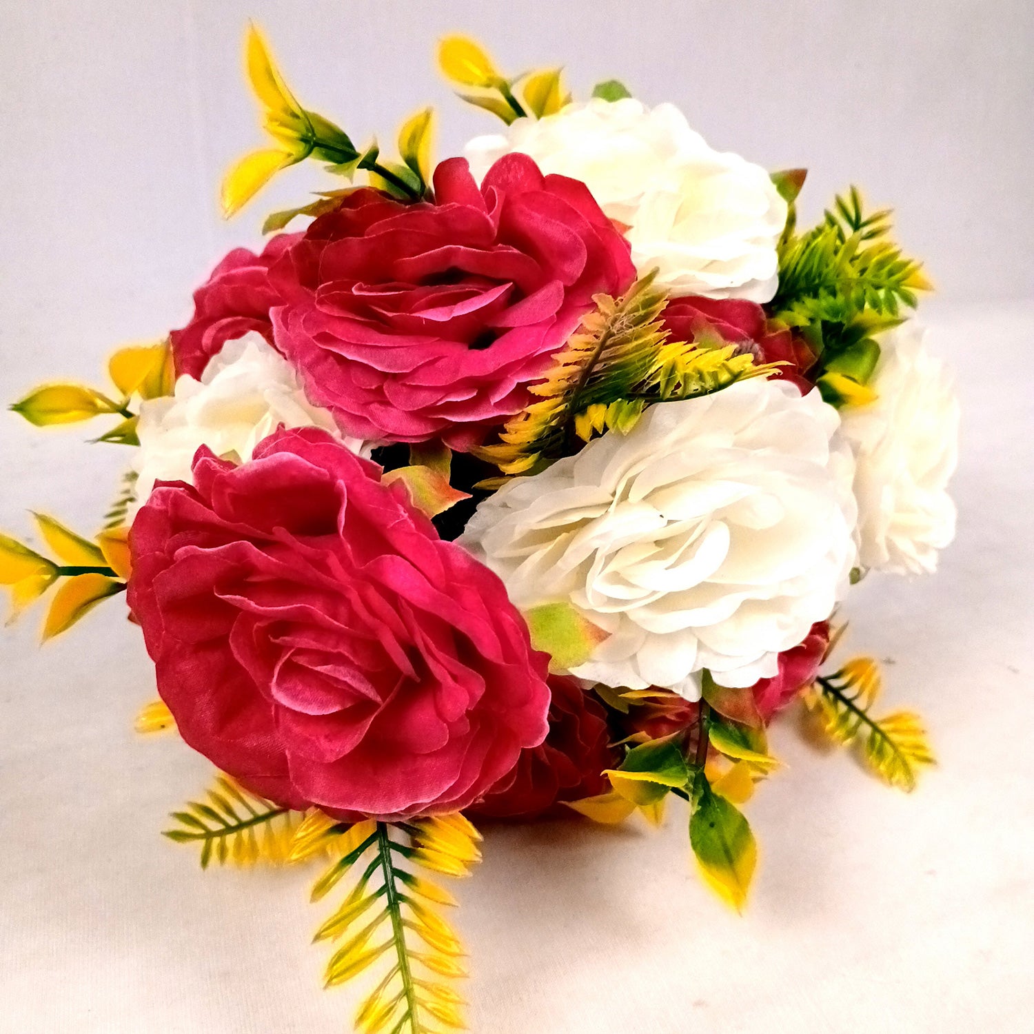 Artificial Flowers Rose Bunches for Vase Pot | Faux Flowers Stem - for Home Decor, Living Room, Office & Festivals Decoration (Vase Not Included) - 16 Inch - Apkamart #Style_Design 2