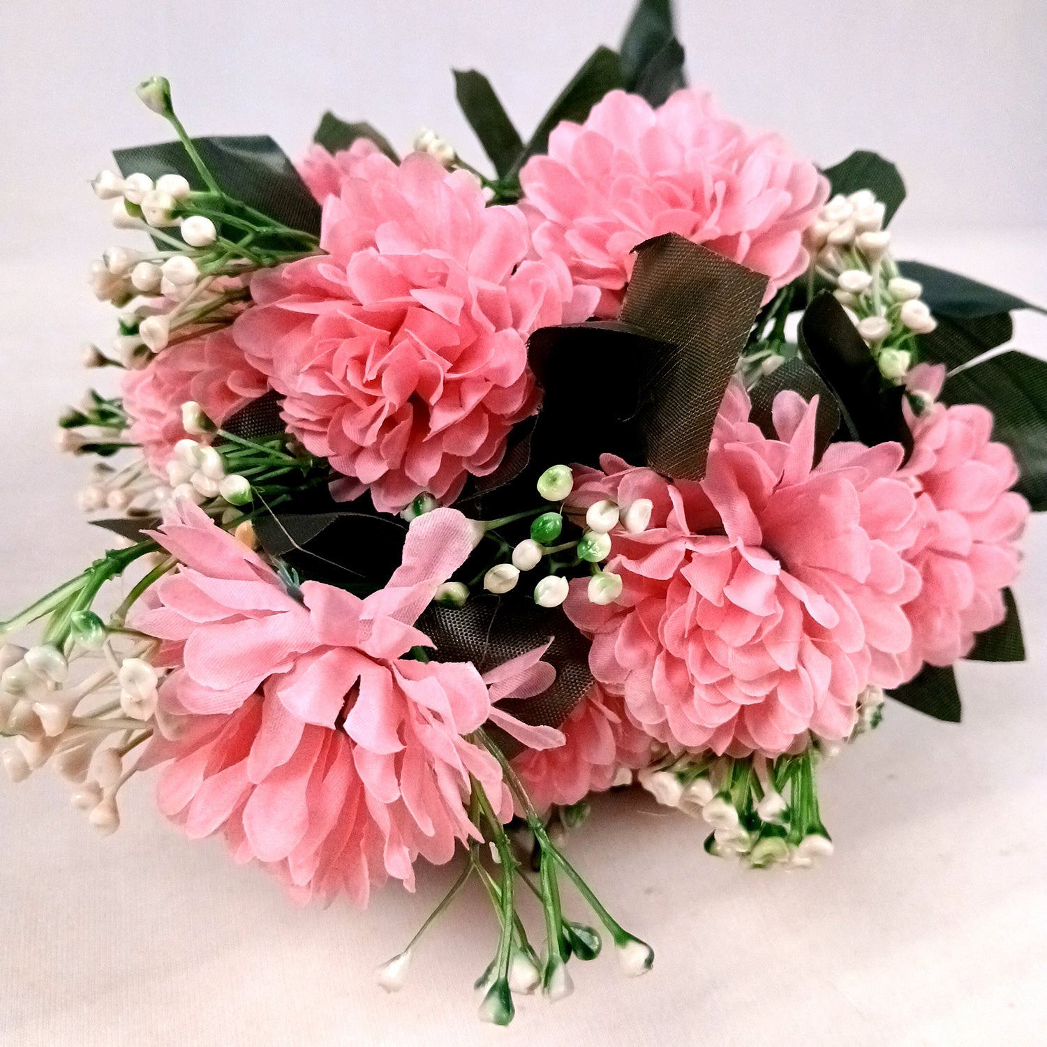 Artificial Flower Bouquet | Faux Flowers & Plants Bunch - for Table Vase, Pot, Home Decor, Living Room, Side Table Center piece Decoration - Apkamart #Color_Pink