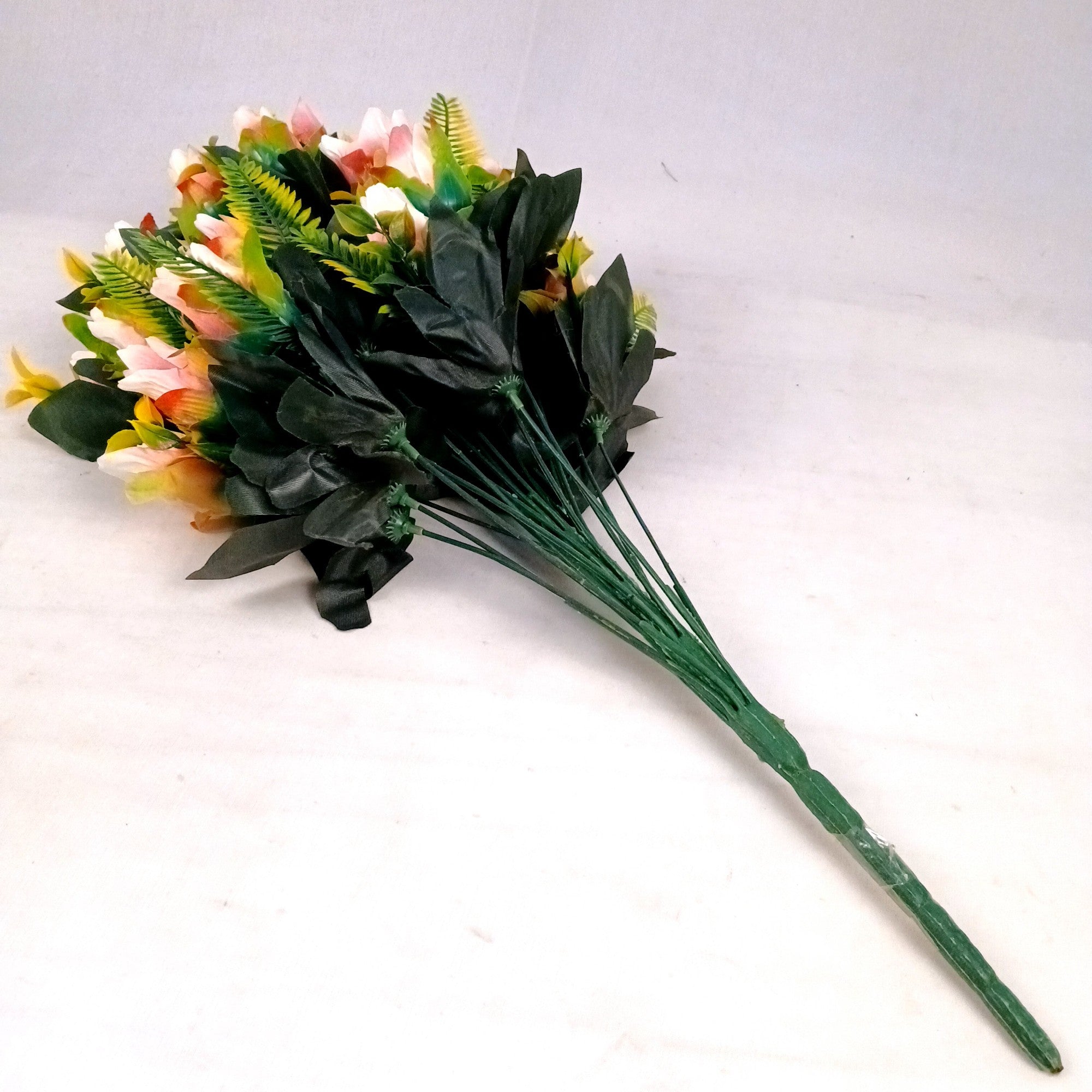 Artificial Flower Rose Bouquets | Fake Flowers Bunch - For Vase, Pot, Home, Balcony, Office Corner, Living Room - 26 Inch - Apkamart #Colour_Multicolor