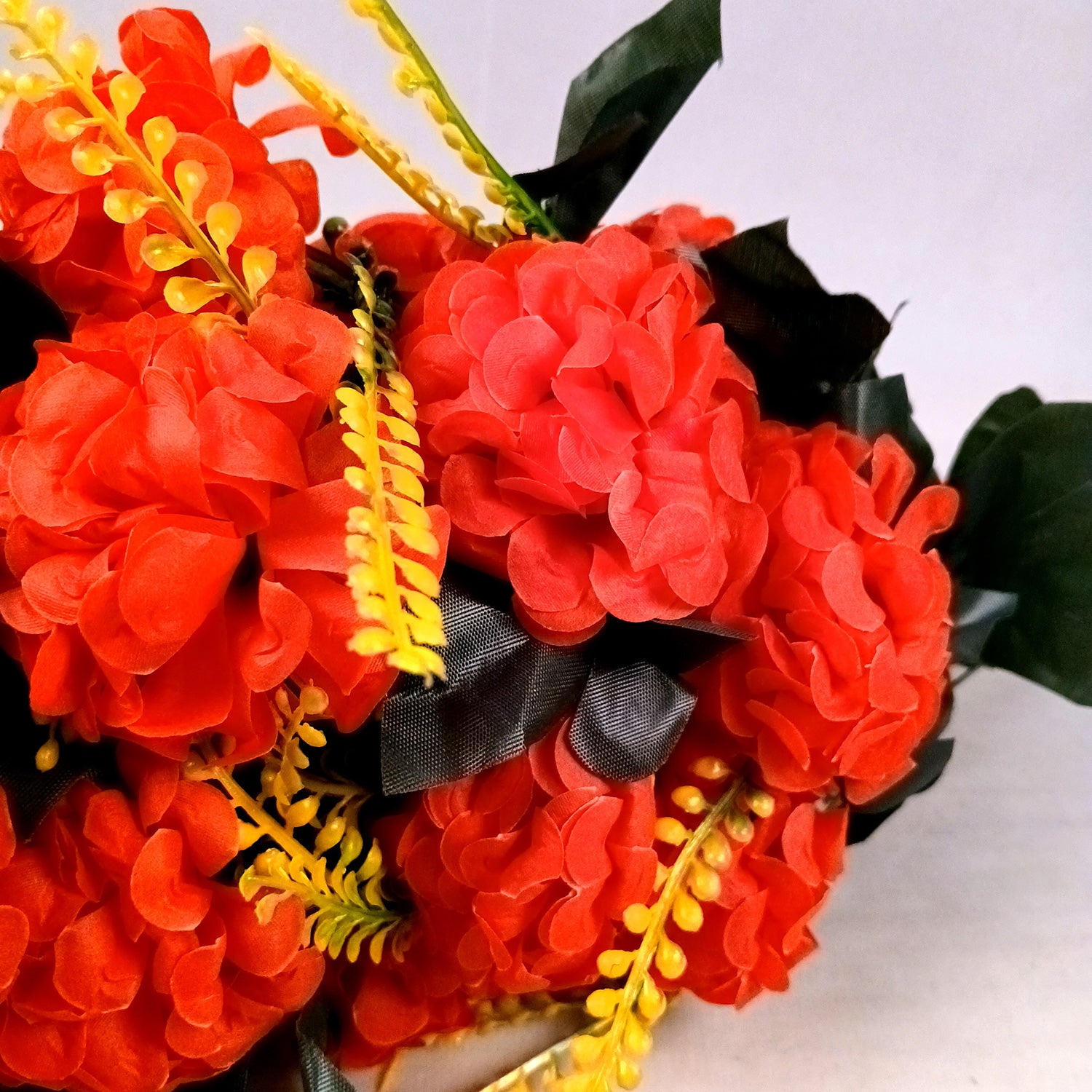 Artificial Flowers Carnation Bunches | Faux Flower Bouquet / Sticks - for Home Decor, Living Room, Office & Festivals Decoration (Vase Not Included) - 27 Inch - Apkamart #Colour_Red