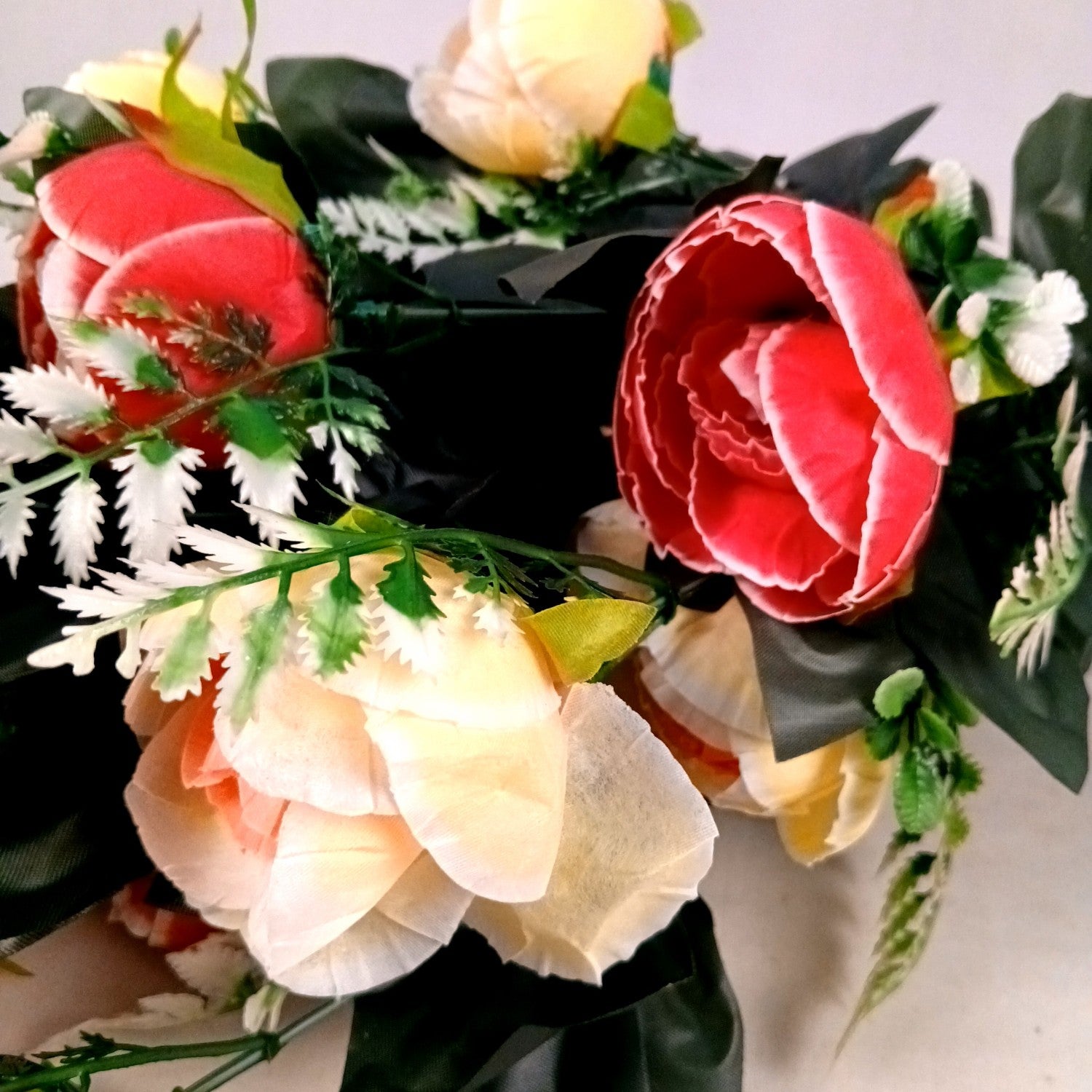 Artificial Rose Flowers Bunches for Vase Pot | Faux Flowers Stem - for Home Decor Side Table Centerpiece - 26 Inch - Apkamart #Style_Design 3