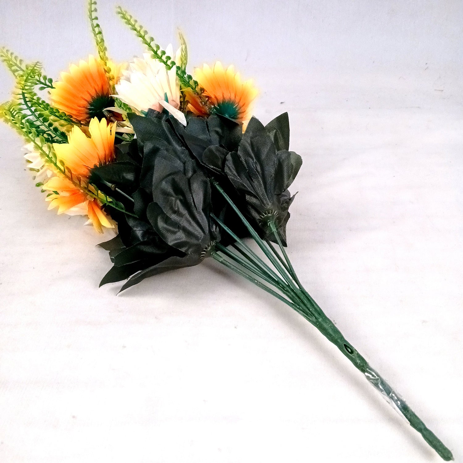 Artificial Flowers - Gerbera Daisy Bunches | Faux Flower Sticks - for Home Decor, Living Room & Festivals Decoration (Vase Not Included) - 14 Inch - Apkamart #Style_Design 1