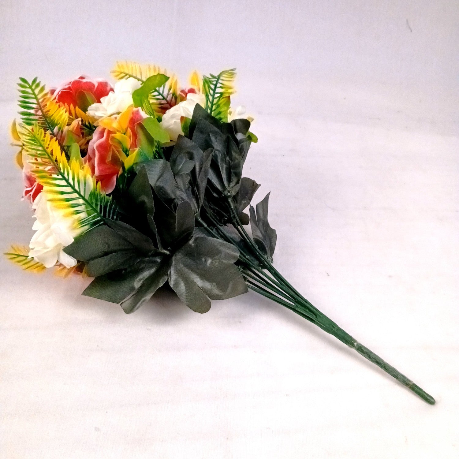 Artificial Flowers Rose Bunches for Vase Pot | Faux Flowers Stem - for Home Decor Living Office Corner Room Side Table Centerpiece - 18 Inch - Apkamart #Style_Design 2