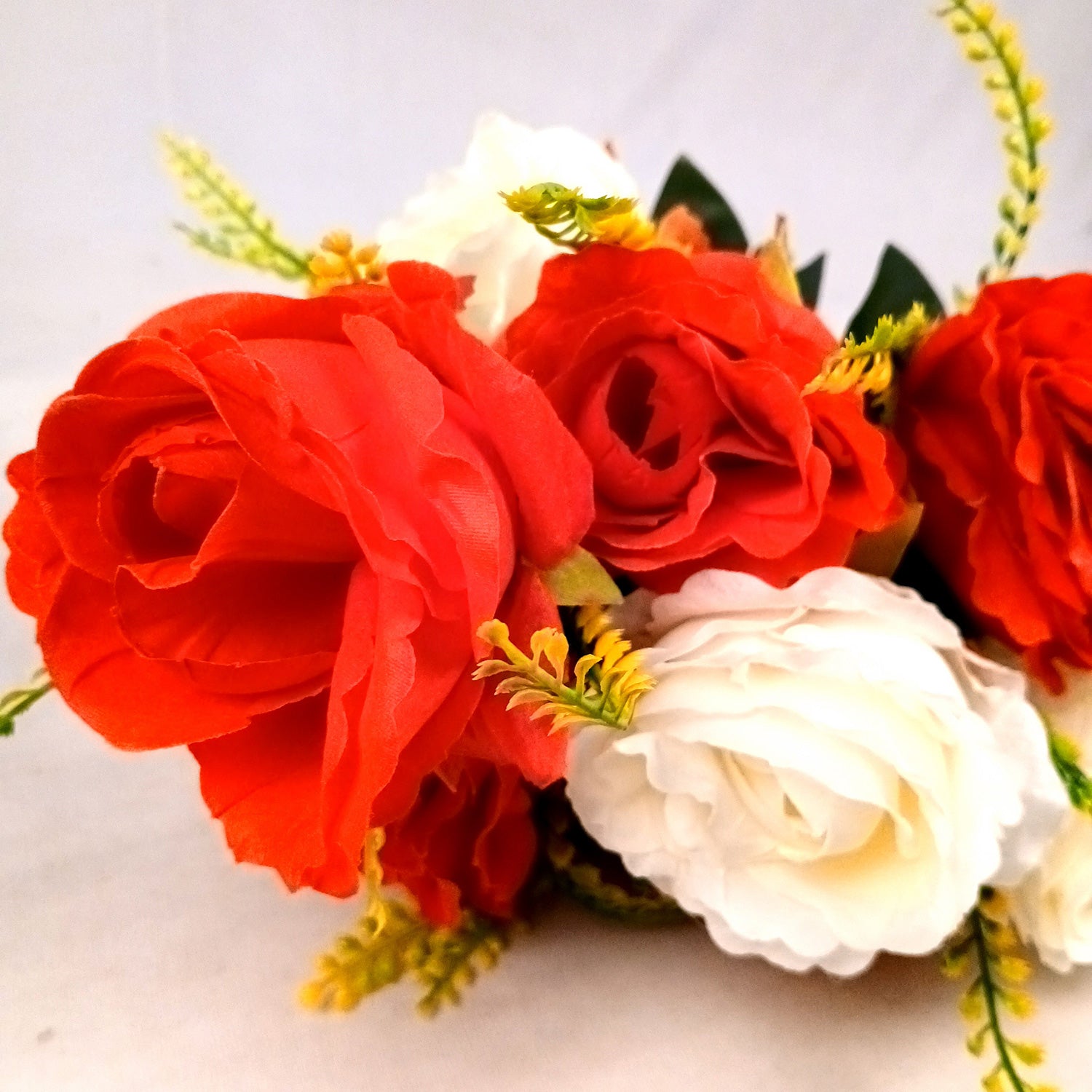 Artificial Flower Wall Hanging | Fake Creeper Flowers With Metal Stand Wall Mount - for Home Decor, Living Room, Balcony, Entrance Decoration - Apkamart #Style_Design 2