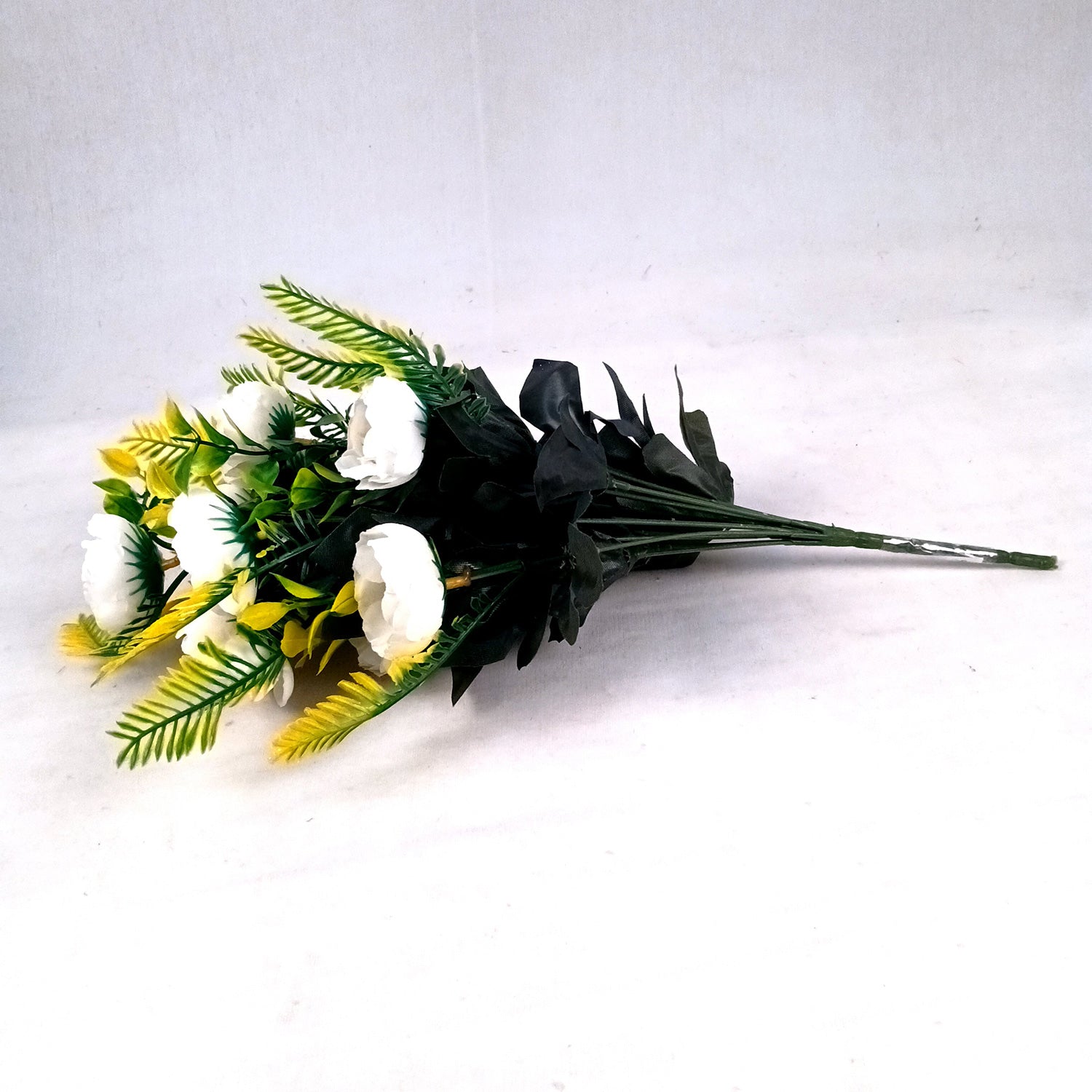 Artificial Flower Plant With Fruits | Decorative Flowers Bunch & Stems - for Table Vase, Pot, Home Decor, Living Room, Side Table Centerpiece & Festival Decoration - Apkamart #Color_White