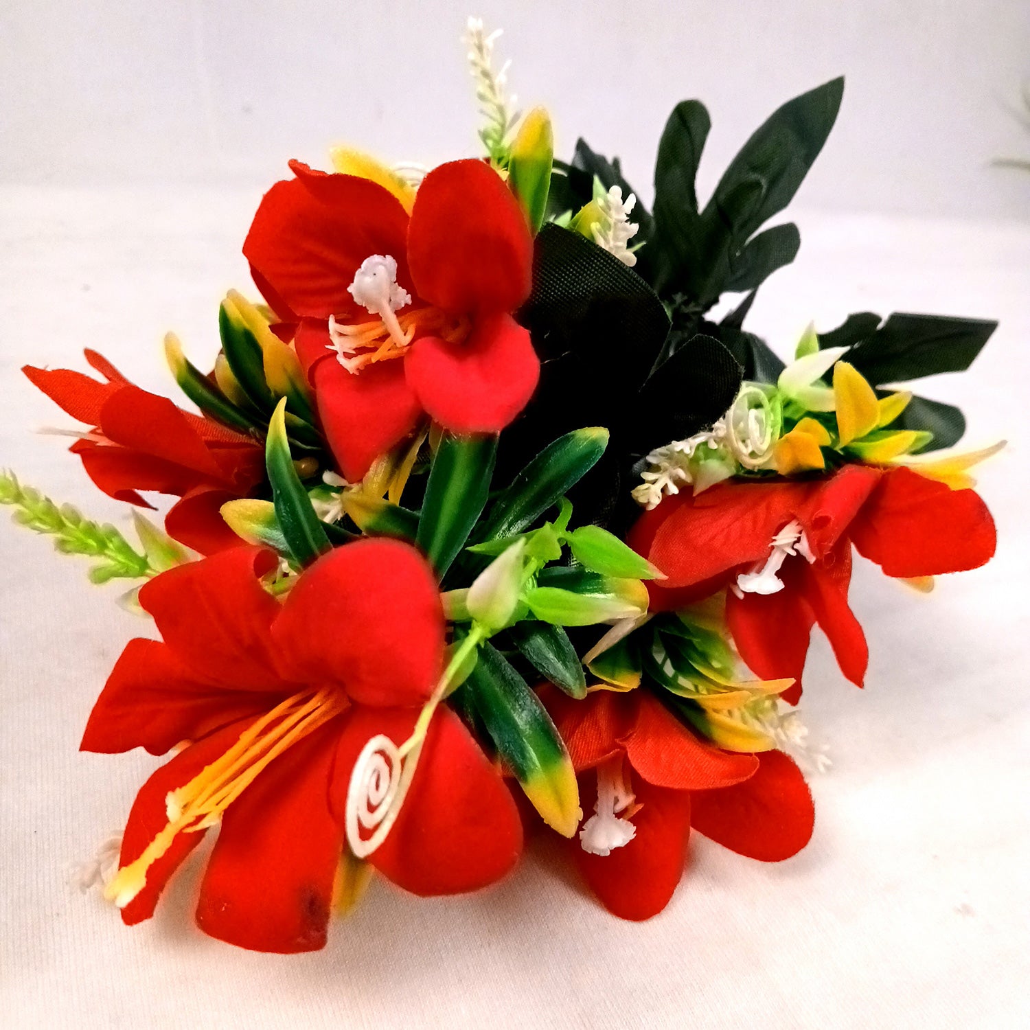 Artificial Flowers Bunches for Vase Pot | Faux Flowers Stem - for Home Decor, Living Room, Office & Festivals Decoration (Vase Not Included) - 14 Inch - Apkamart