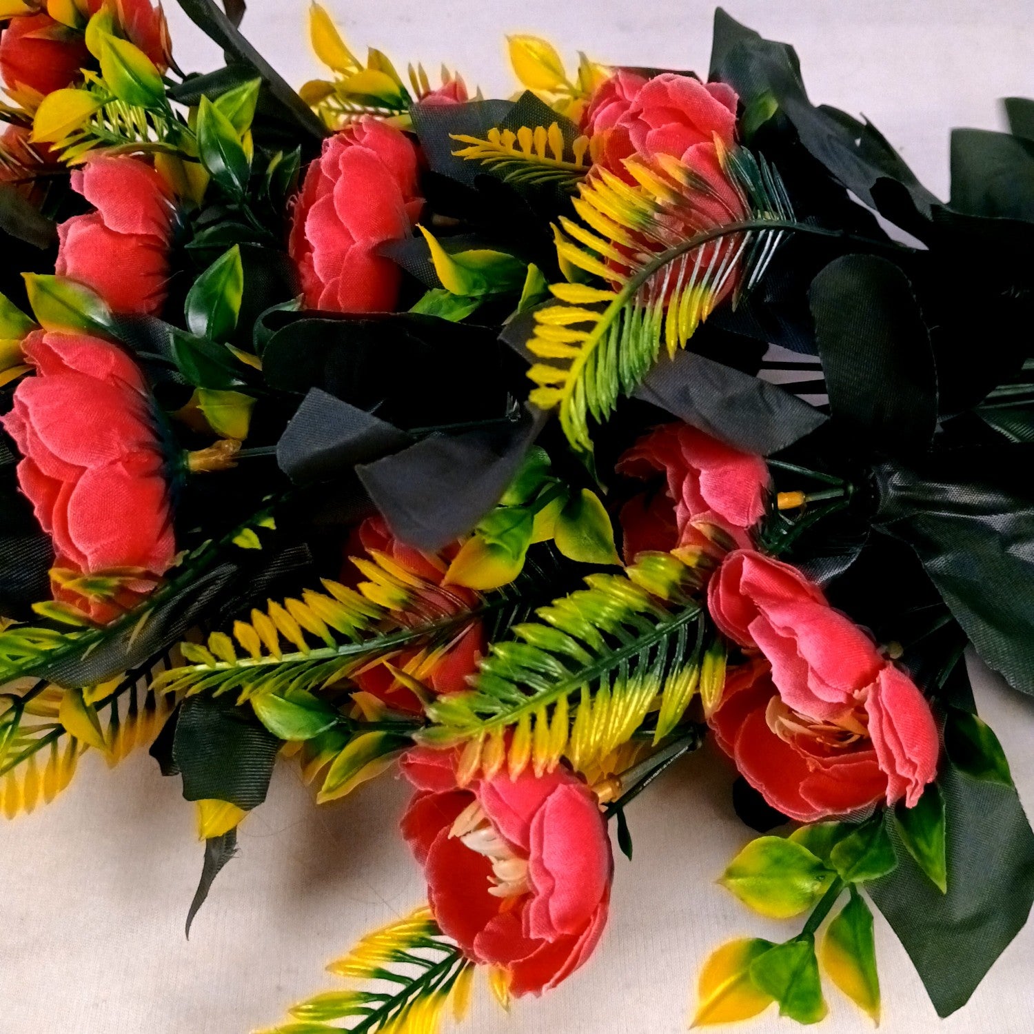 Artificial Flower Bouquets | Fake Flowers Bunch - For Vase, Home, Bedroom, Balcony, Office Corner, Living Room - 26 Inch - Apkamart #Colour_Pink