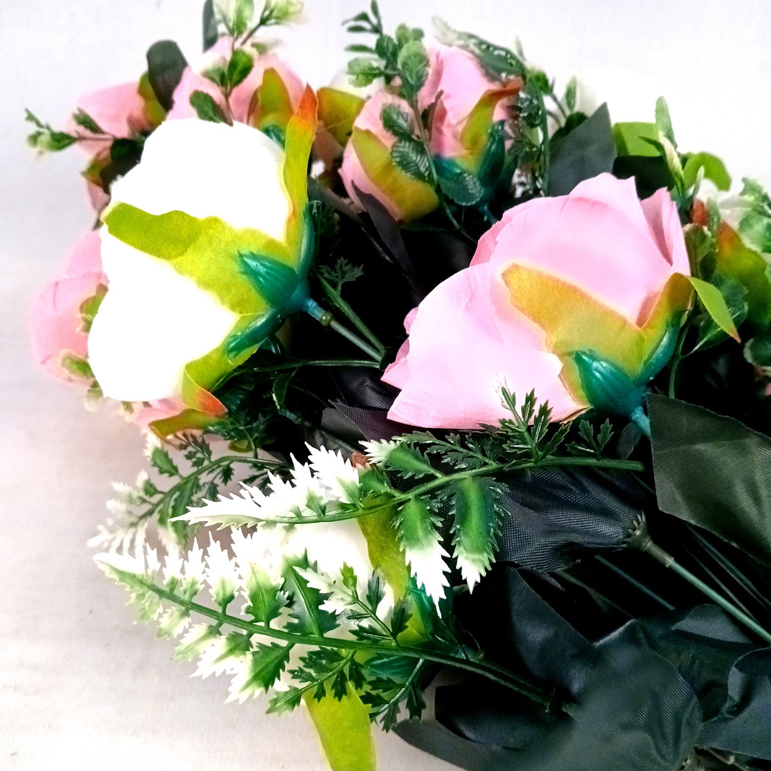 Artificial Rose Flowers Bunches for Vase Pot | Faux Flowers Stem - for Home Decor Side Table Centerpiece - 26 Inch - Apkamart #Style_Design 2