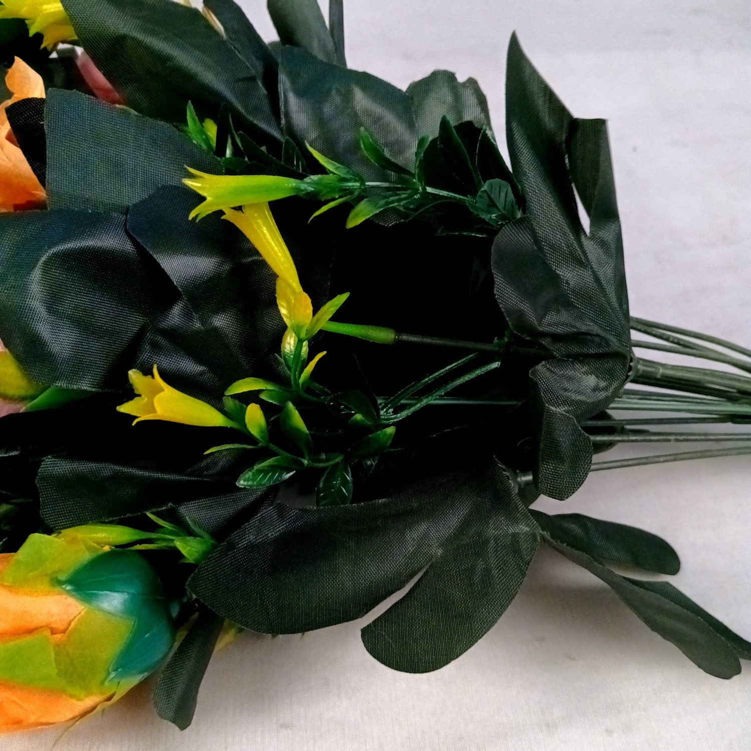 Artificial Rose Flower Bouquets | Faux Flowers Bunch - for Table Vase, Pot, Home Decor, Side Table Centerpiece - 29 Inch - Apkamart #Style_Design 1