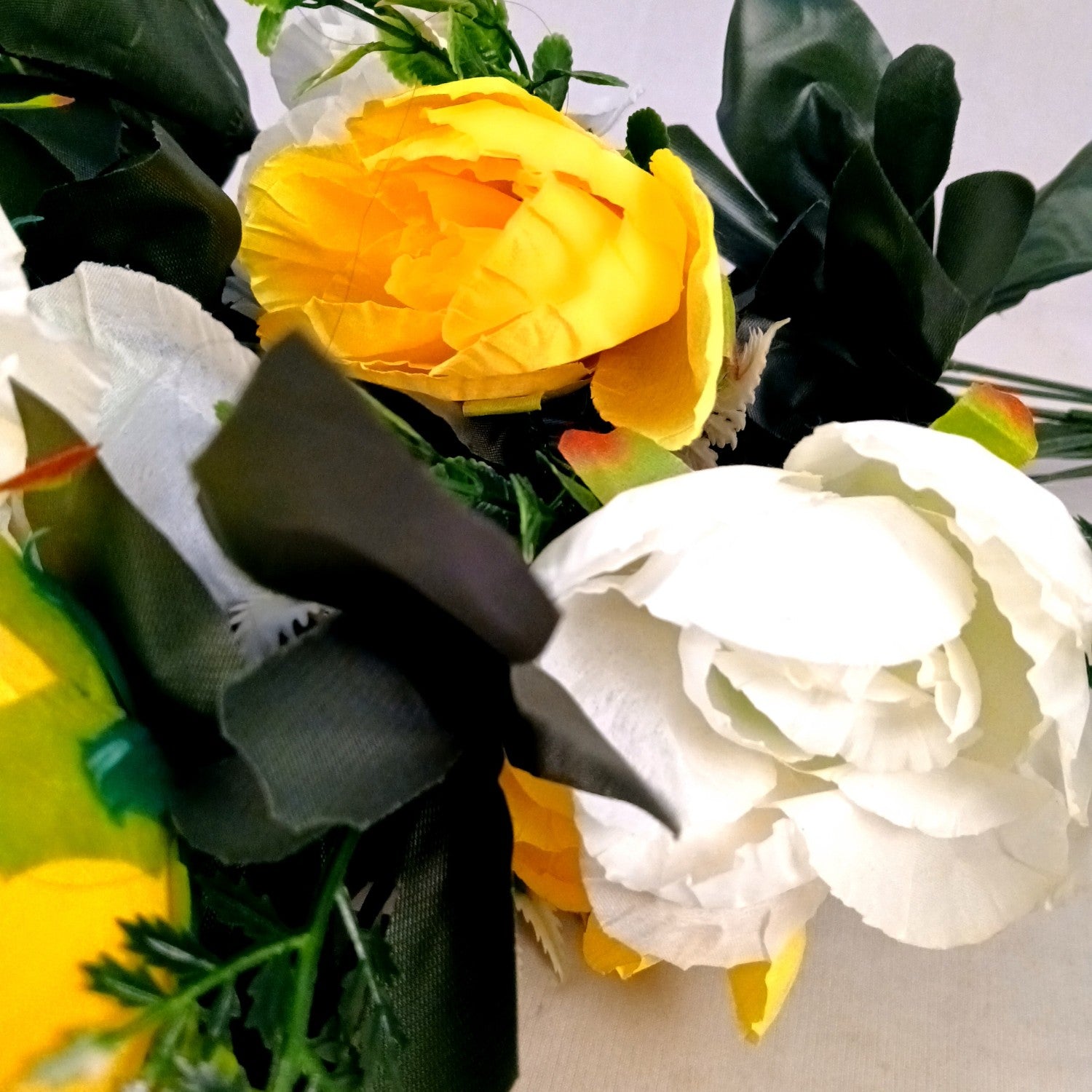 Artificial Rose Flowers With Pot | Faux Flowers Bunch - for Home Decor, Living Room, Side Table, Centerpiece - 26 Inch - Apkamart #Style_Design 1