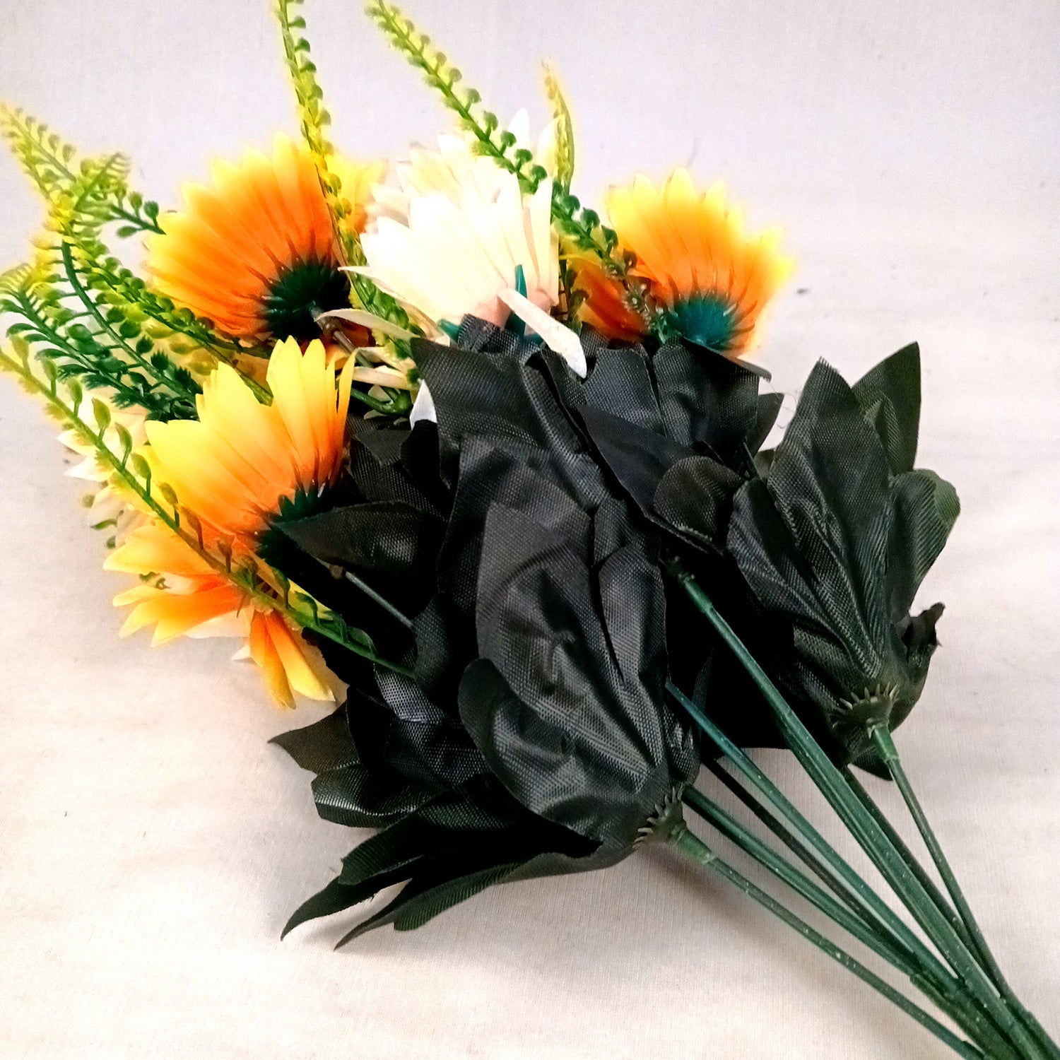 Artificial Flowers - Gerbera Daisy Bunches | Faux Flower Sticks - for Home Decor, Living Room & Festivals Decoration (Vase Not Included) - 14 Inch - Apkamart #Style_Design 1