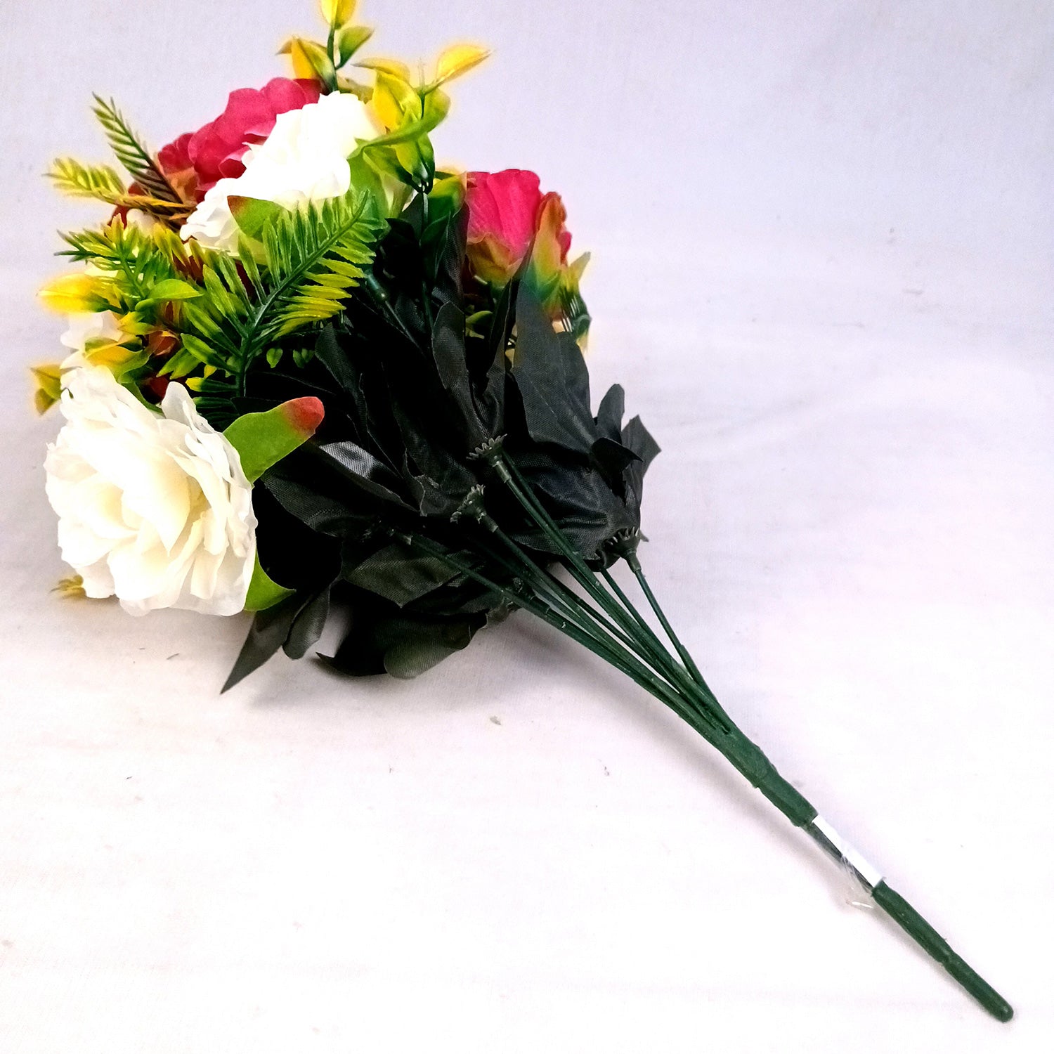 Artificial Flowers Rose Bunches for Vase Pot | Faux Flowers Stem - for Home Decor, Living Room, Office & Festivals Decoration (Vase Not Included) - 16 Inch - Apkamart #Style_Design 2