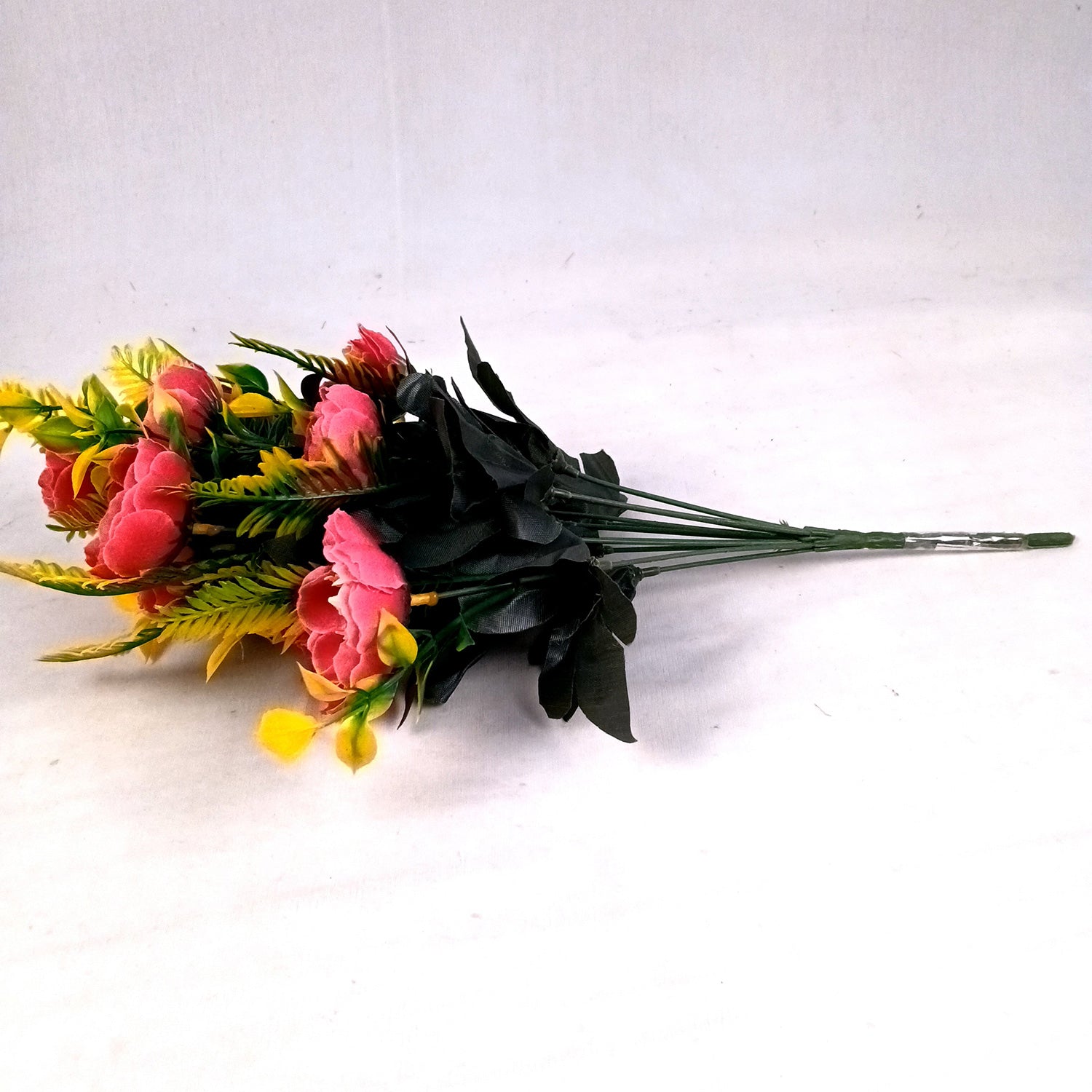 Artificial Flower Plant With Fruits | Decorative Flowers Bunch & Stems - for Table Vase, Pot, Home Decor, Living Room, Side Table Centerpiece & Festival Decoration - Apkamart #Color_Pink