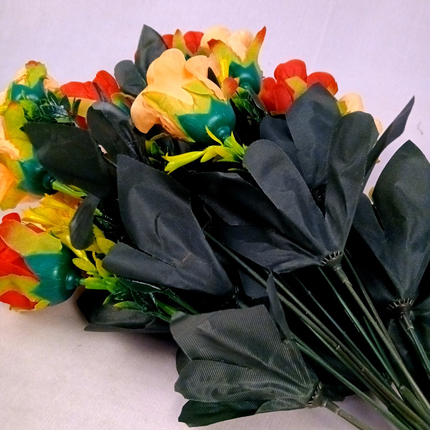 Artificial Flower Bouquets | Faux Flowers Bunch - for Table Vase, Pot, Home Decor, Living Room, Side Table Centerpiece - 29 Inch - Apkamart #Style_Design 2