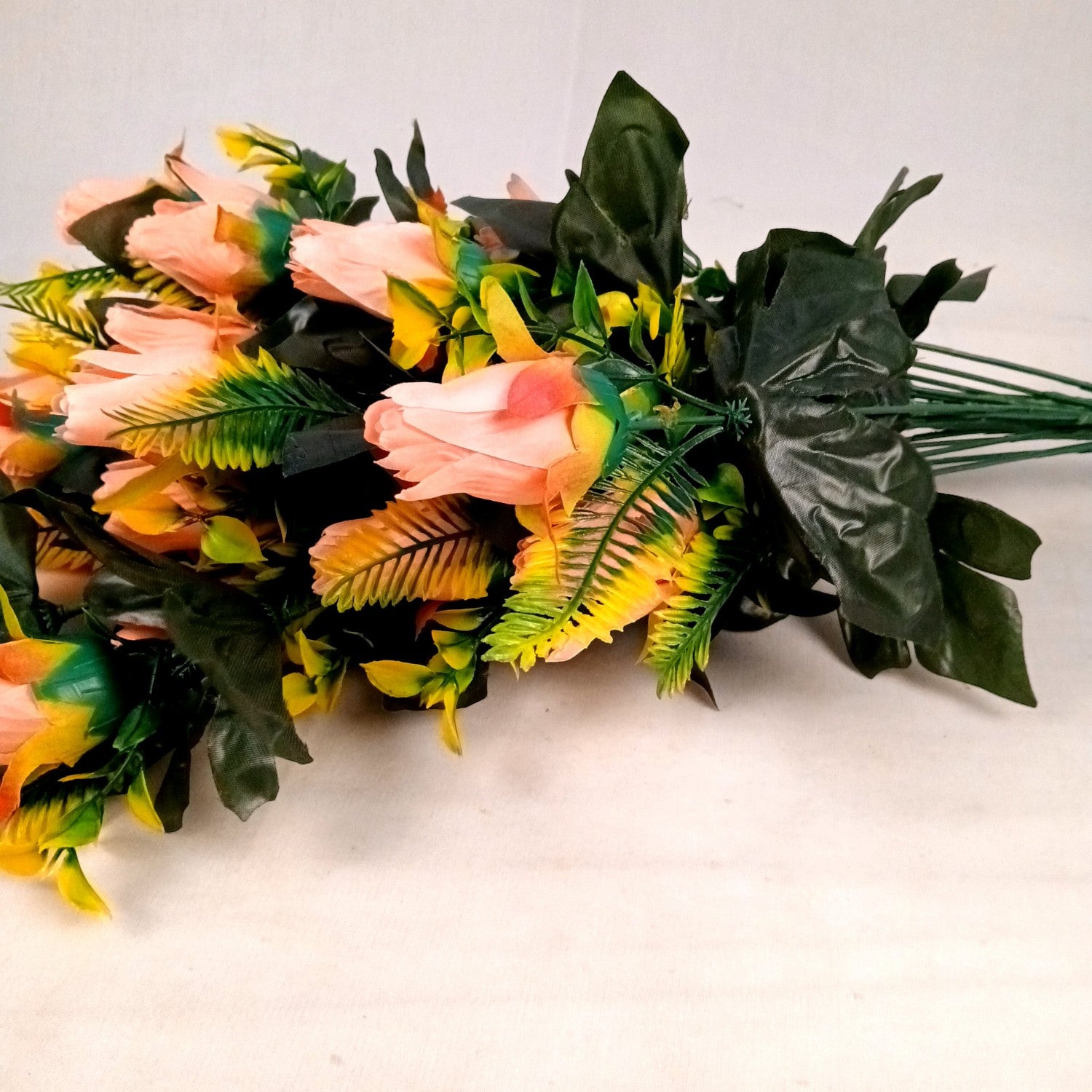 Artificial Flower Rose Bouquets | Fake Flowers Bunch - For Vase, Pot, Home, Bedroom, Balcony, Office Corner, Living Room - 26 Inch - Apkamart #Colour_Pink