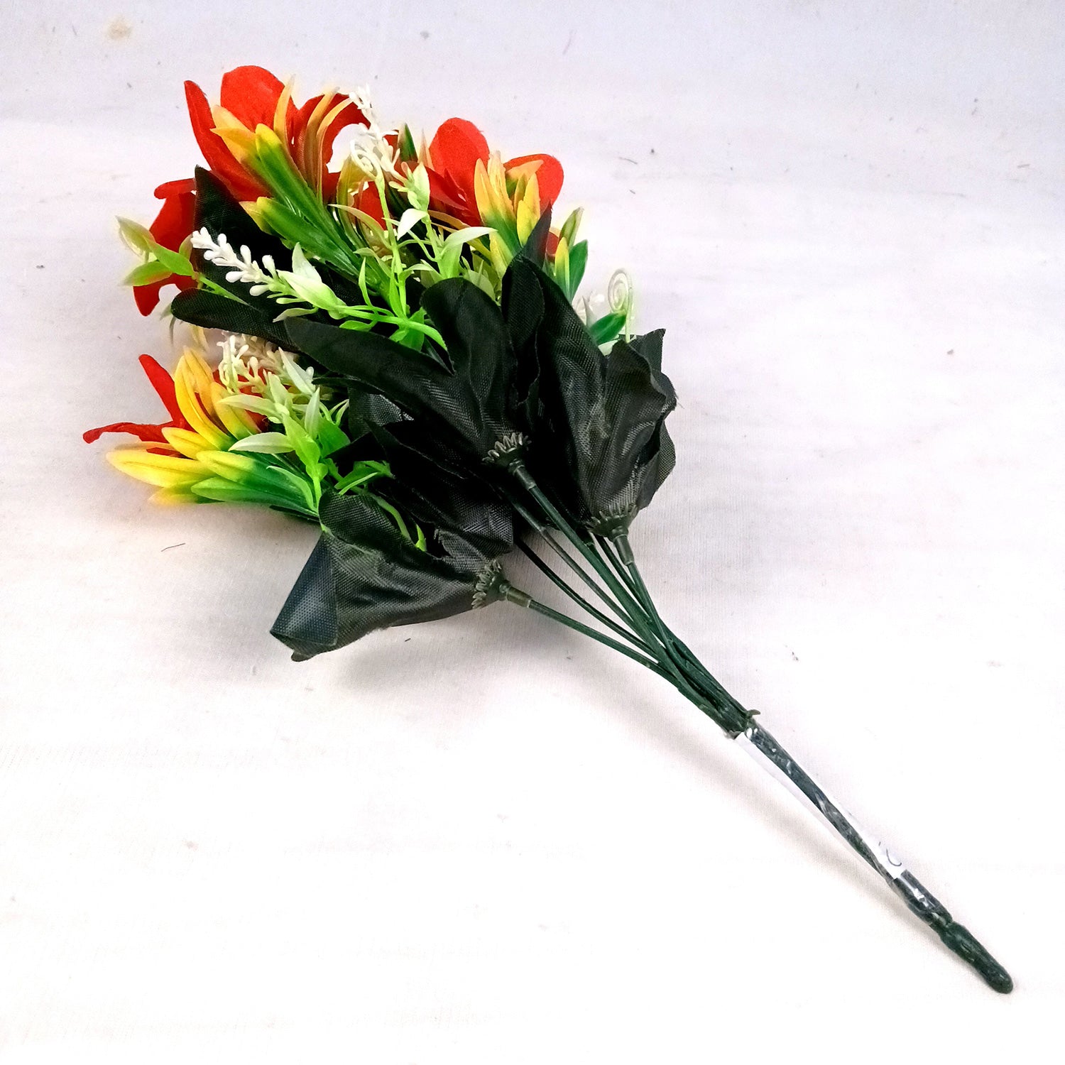 Artificial Flowers Bunches for Vase Pot | Faux Flowers Stem - for Home Decor, Living Room, Office & Festivals Decoration (Vase Not Included) - 14 Inch - Apkamart