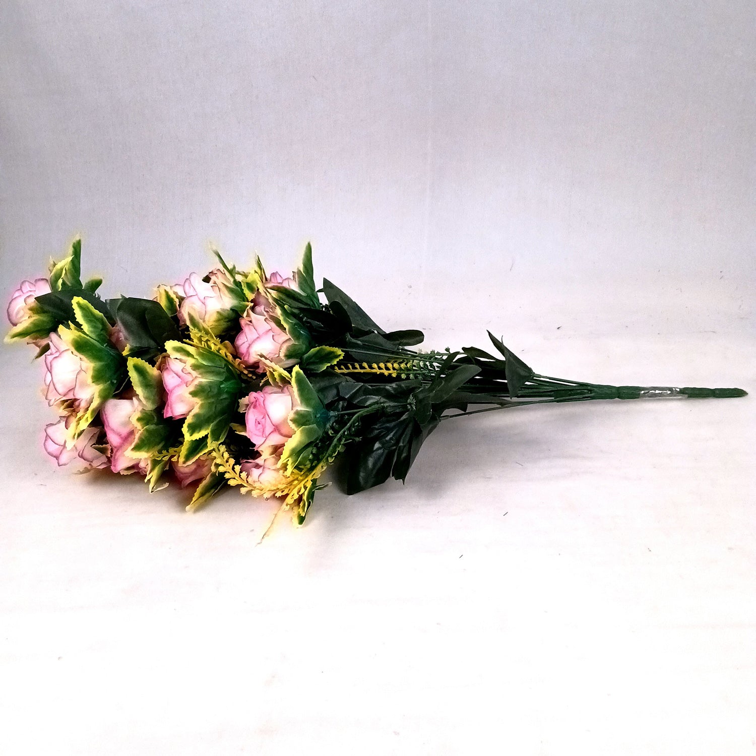 Artificial Flowers Rose Sticks | Faux Flowers Bunch - for Home Decor, Living Room, Office & Festivals Decoration (Vase Not Included) - 27 Inch - Apkamart #Colour_Pink