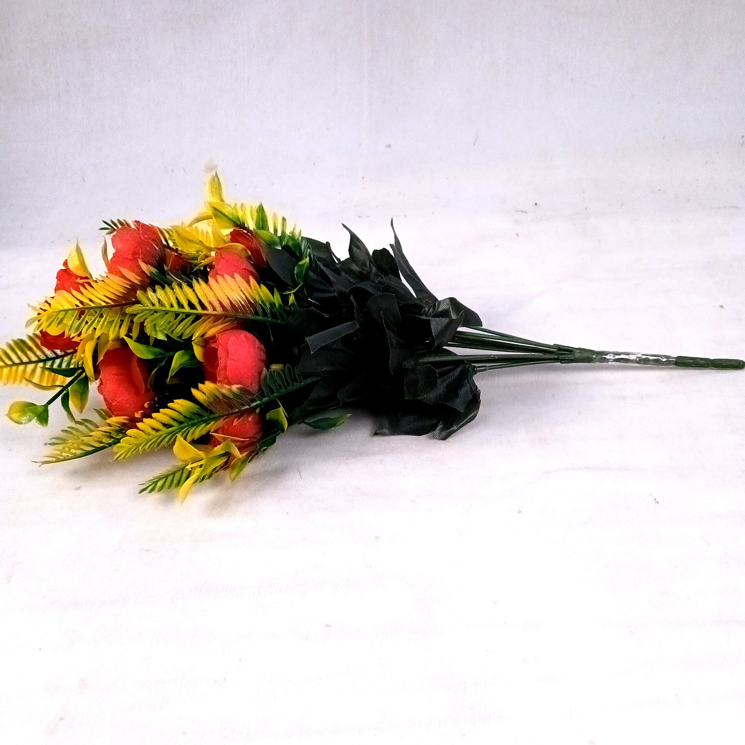 Artificial Flower Plant With Fruits | Decorative Flowers Bunch & Stems - for Table Vase, Pot, Home Decor, Living Room, Side Table Centerpiece & Festival Decoration - Apkamart #Color_Red