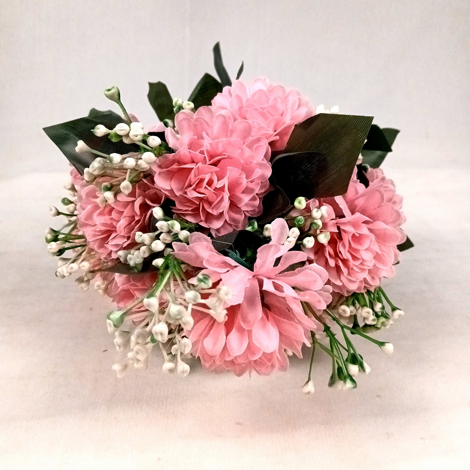 Artificial Flower Bouquet | Faux Flowers & Plants Bunch - for Table Vase, Pot, Home Decor, Living Room, Side Table Center piece Decoration - Apkamart #Color_Pink