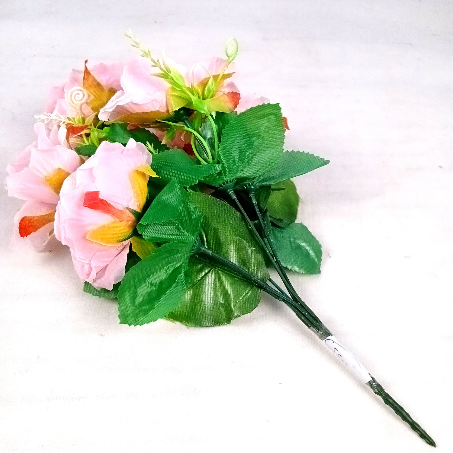 Artificial Flowers Rose Bunches for Vase Pot | Faux Flowers Stem - for Home Decor, Living Room, Office & Festivals Decoration (Vase Not Included) - 14 Inch - Apkamart #Colour_Pink