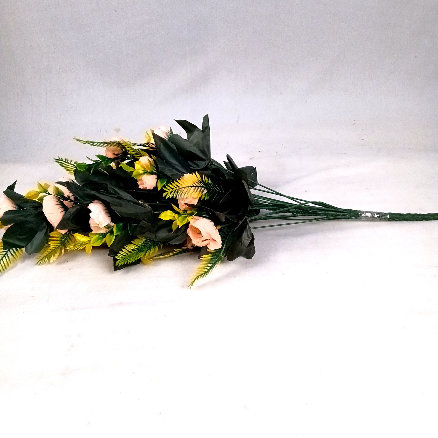 Artificial Flower Bouquets | Fake Flowers Bunch - for Vase, Home, Bedroom, Balcony, Office Corner, Living Room Decoration (Vase Not Included) - 26 Inch - Apkamart #Colour_Orange