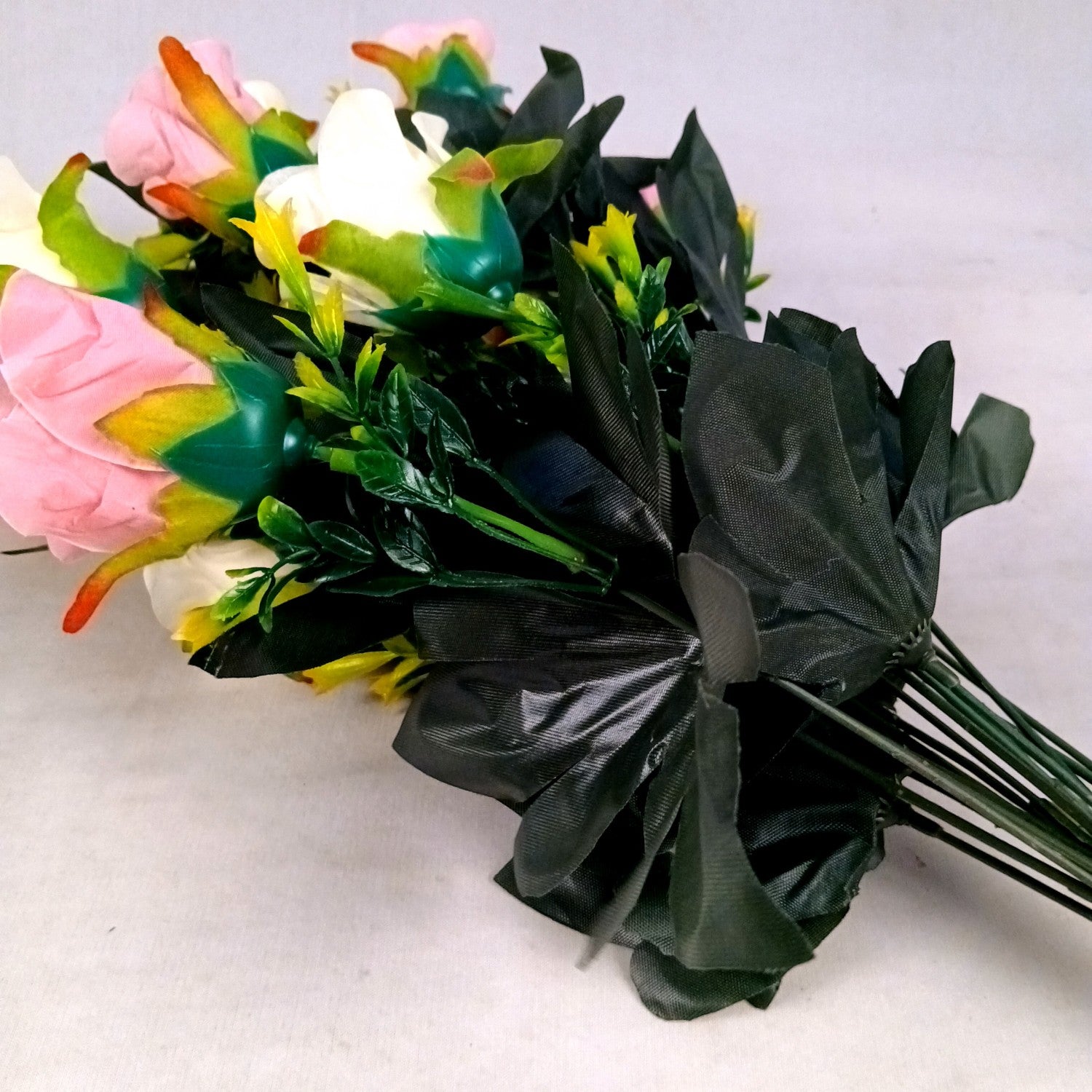 Artificial Flower Bouquets | Faux Flowers Bunch - for Table Vase, Pot, Home Decor, Living Room, Side Table Centerpiece - 29 Inch - Apkamart #Style_Design 1