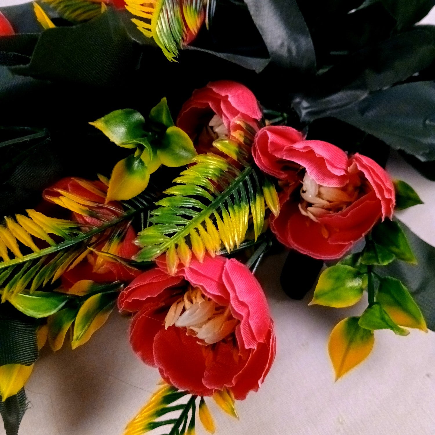 Artificial Flower Bouquets | Fake Flowers Bunch - For Vase, Home, Bedroom, Balcony, Office Corner, Living Room - 26 Inch - Apkamart #Colour_Pink