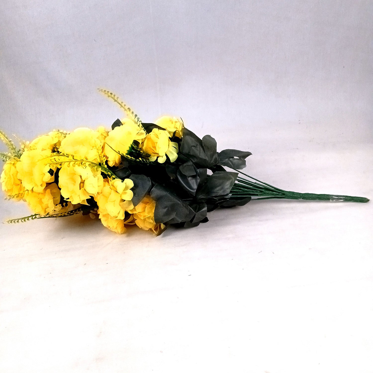 Artificial Flowers for Home Decoration - With Metal Stand - For Wall Hanging - Apkamart #Colour_Yellow