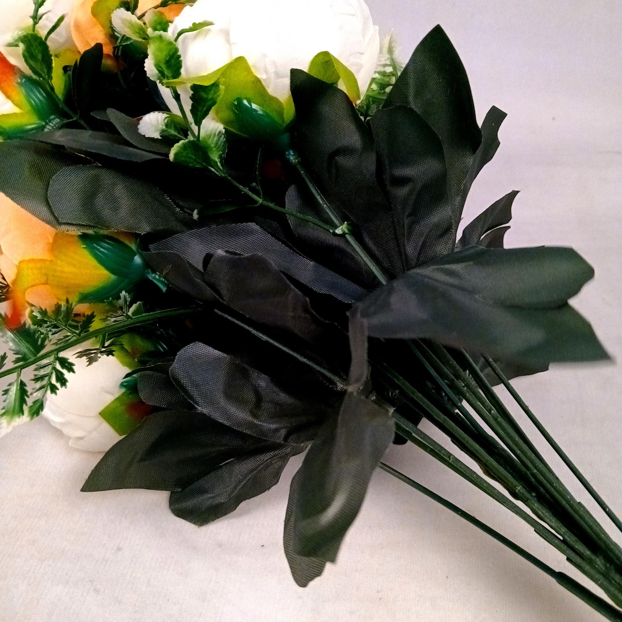 Artificial Rose Flowers With Pot | Faux Flowers Bunch - for Home Decor, Living Room, Side Table, Centerpiece - 26 Inch - Apkamart #Style_Design 2