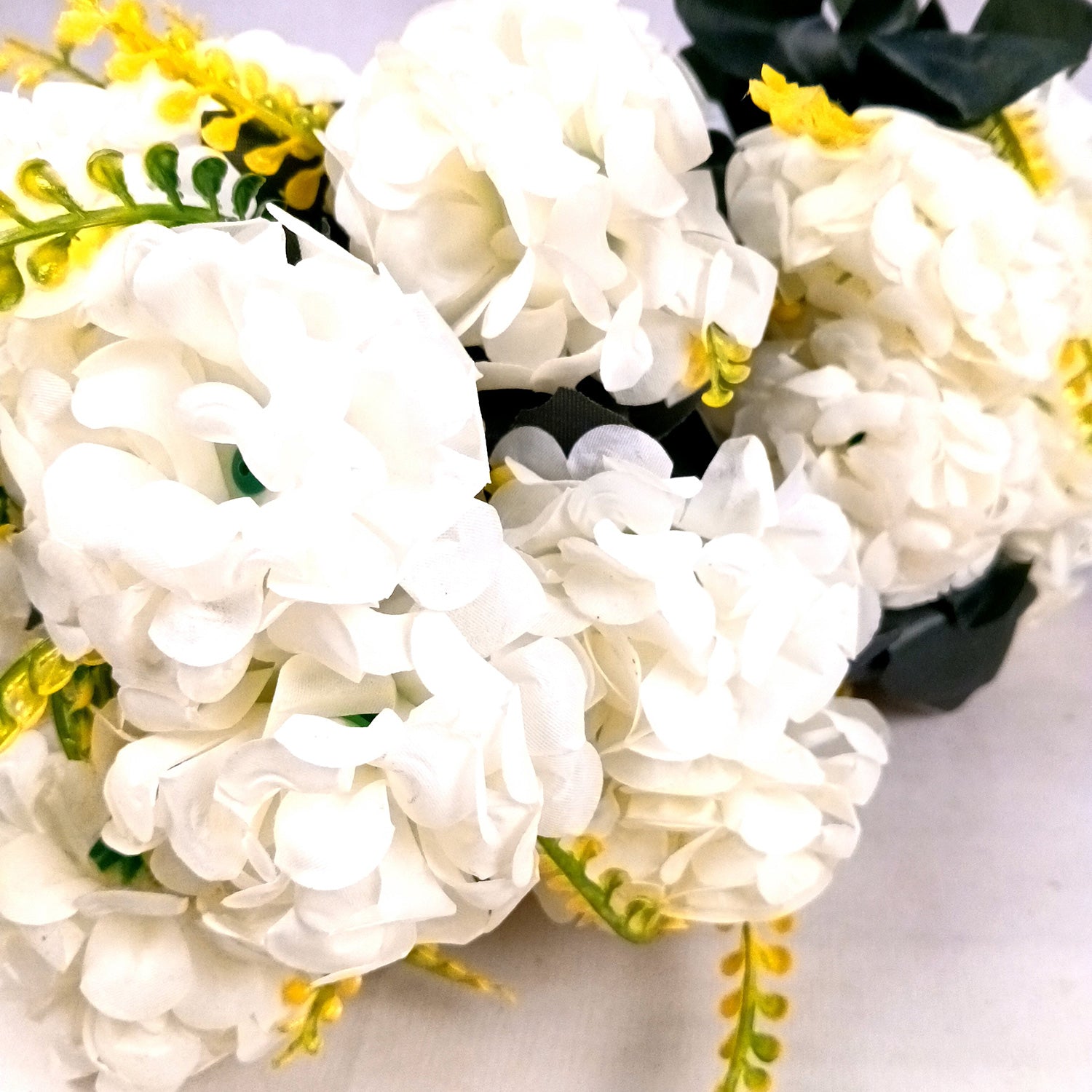 Artificial Flowers Carnation Bunches | Faux Flower Sticks - for Home Decor, Living Room, Office & Festivals Decoration (Vase Not Included) - 27 Inch - Apkamart #Colour_White