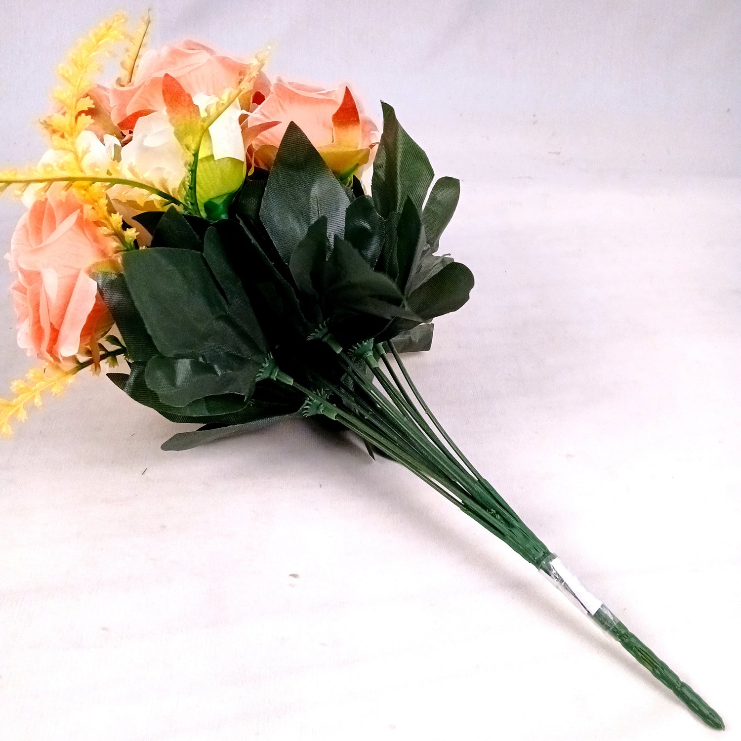 Artificial Flowers Rose Bunches for Vase Pot | Faux Flowers Stem - for Home Decor, Living Room, Office & Festivals Decoration (Vase Not Included) - 16 Inch - Apkamart #Style_Design 2